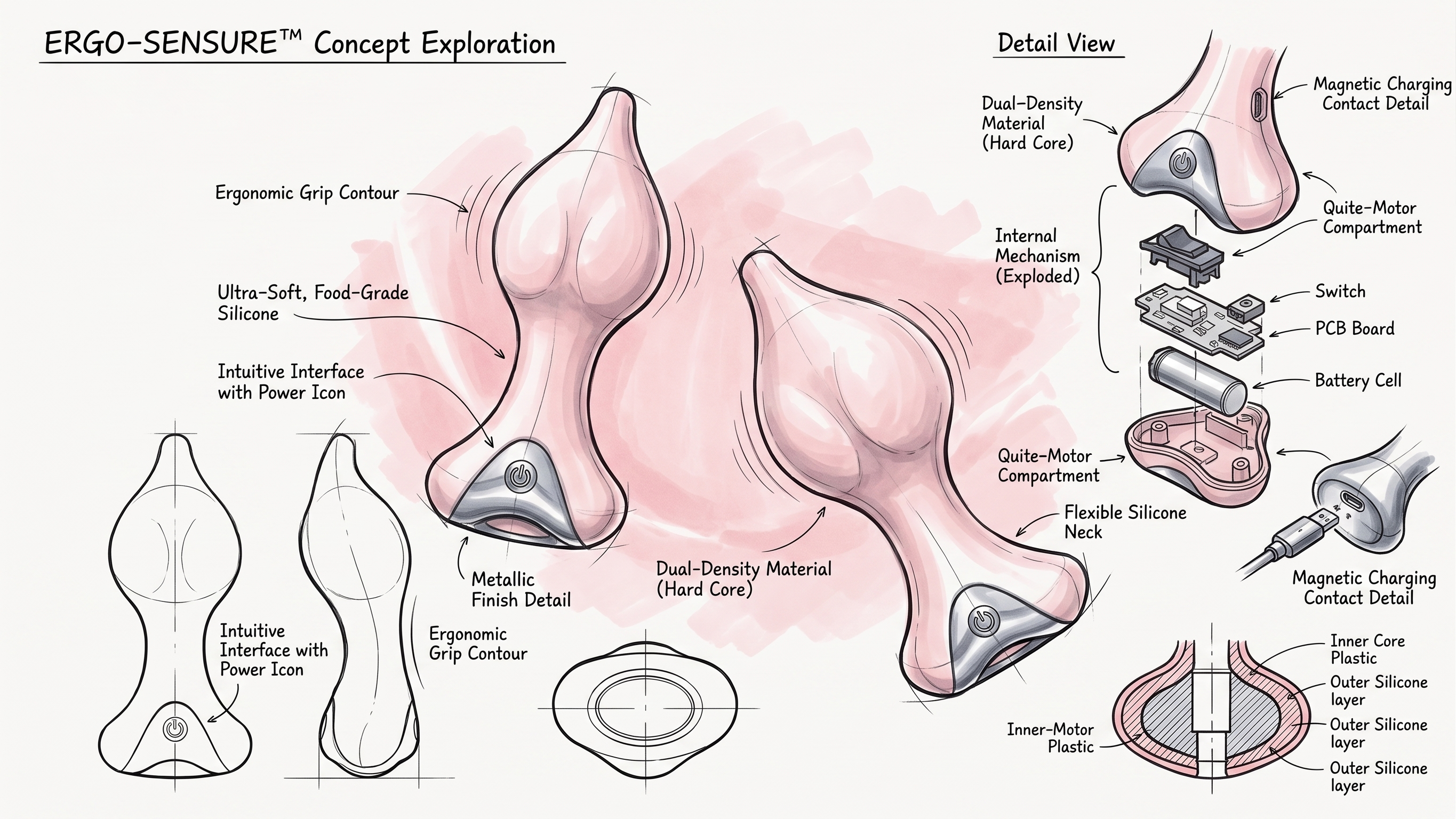 Adult products · Silicone products · Industrial design，