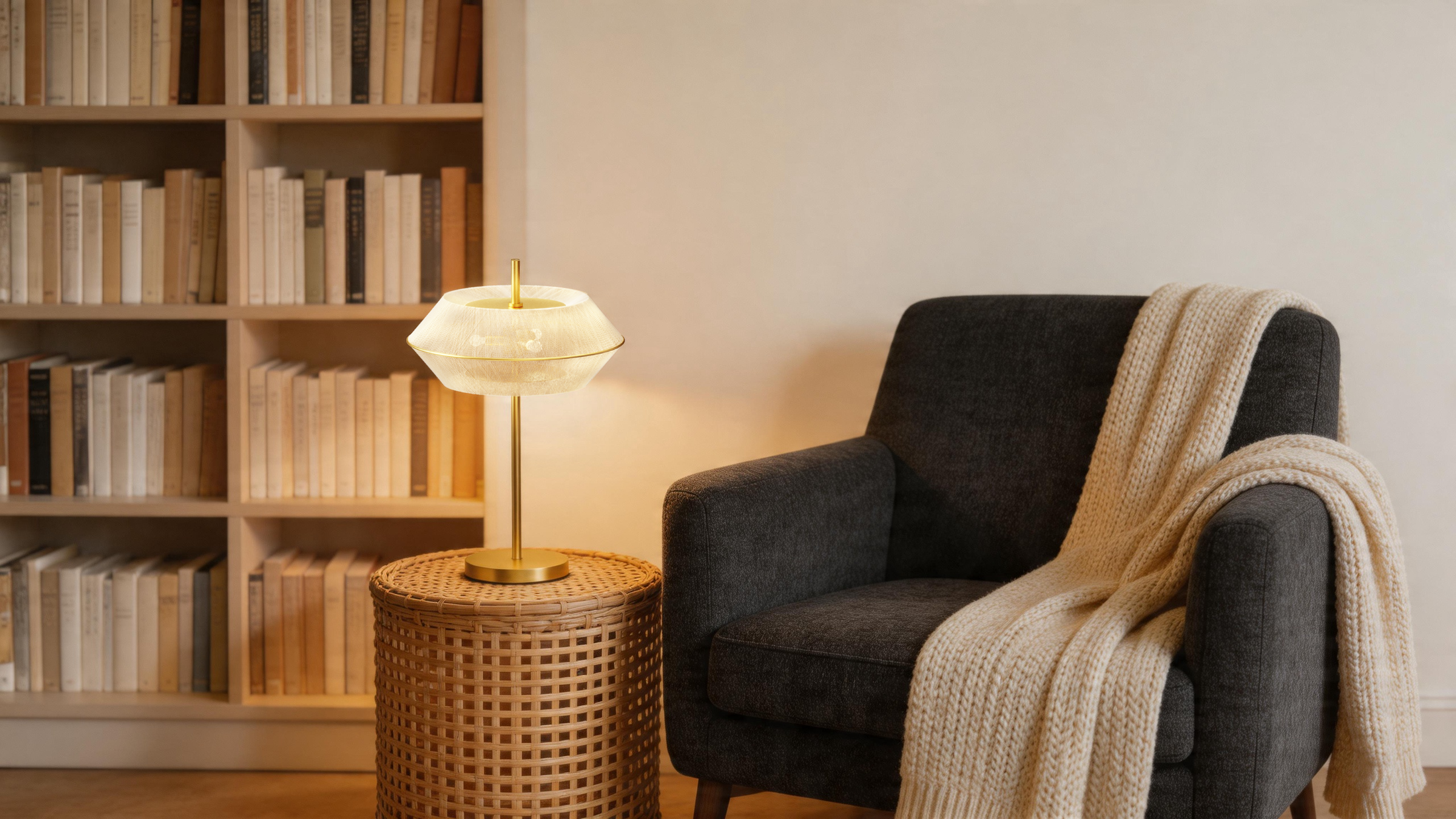 Minimalist and elegant silk lampshade design，