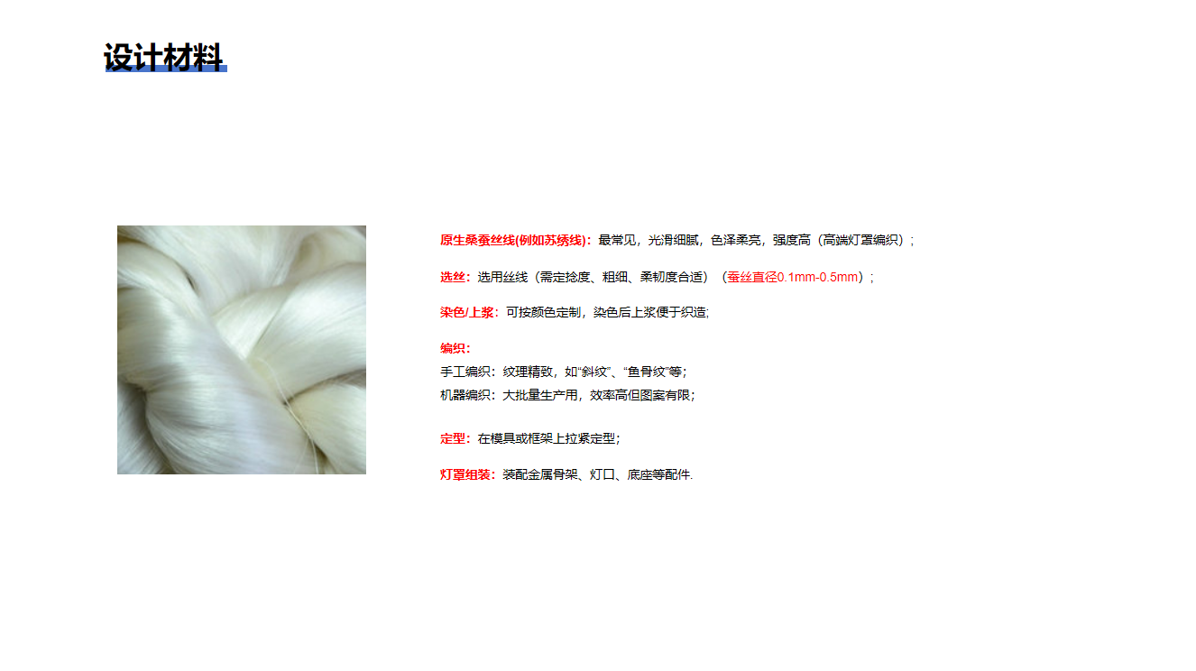 Minimalist and elegant silk lampshade design，