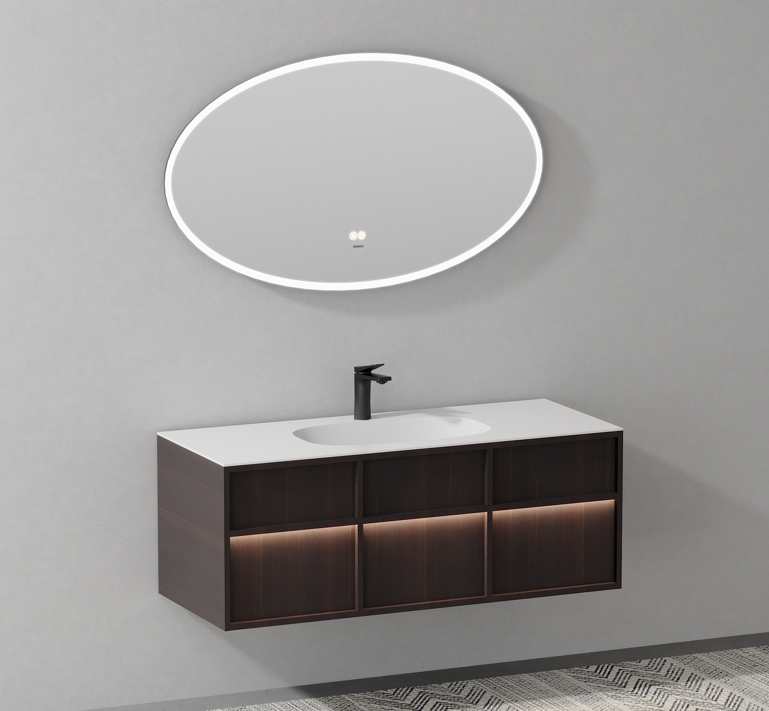 wood grain cabinet; bathroom cabinet，