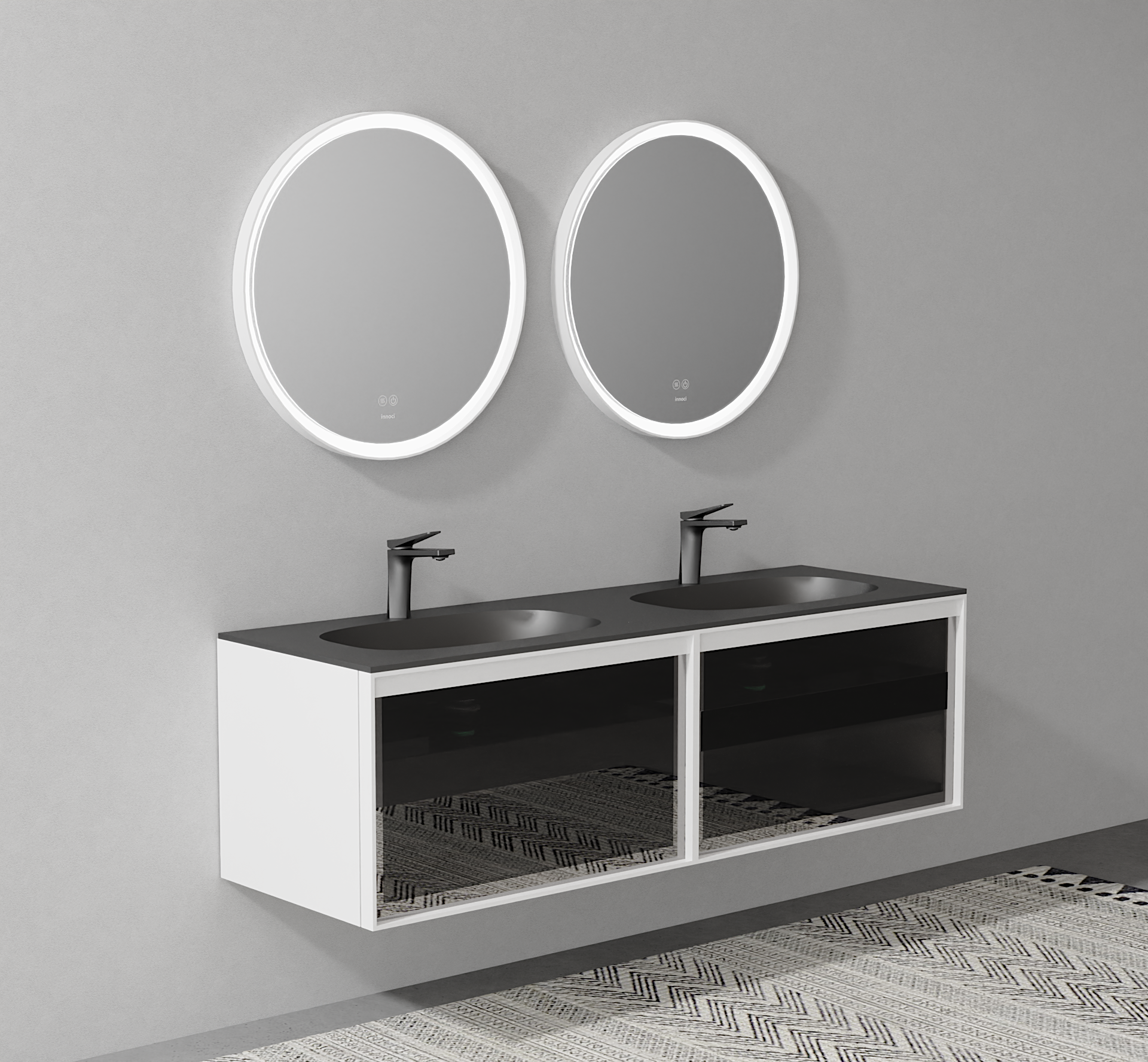 bathroom cabinet; texture; wood grain; glass door，