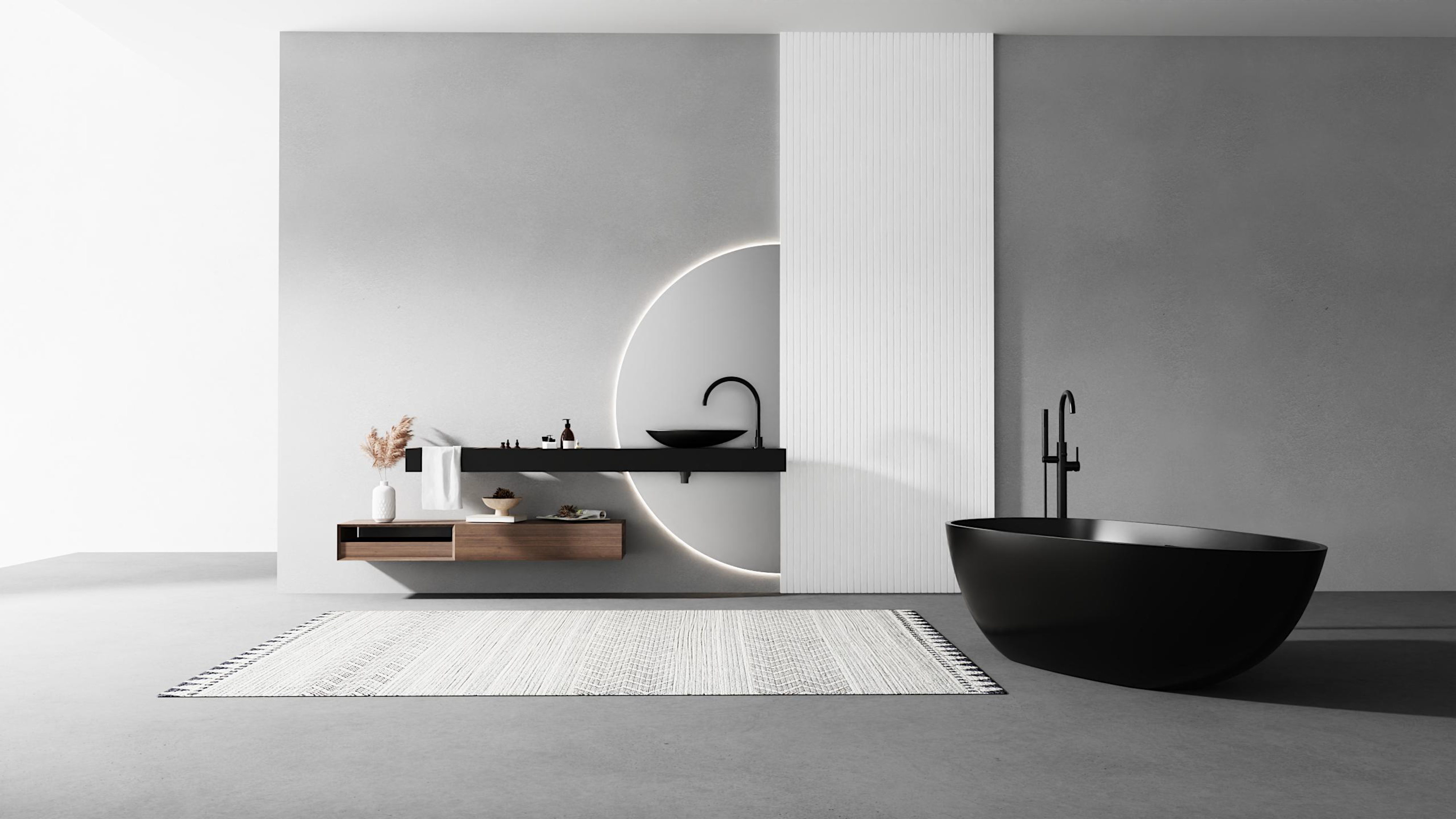 Bathroom cabinet; high-level sense; high-fixed，