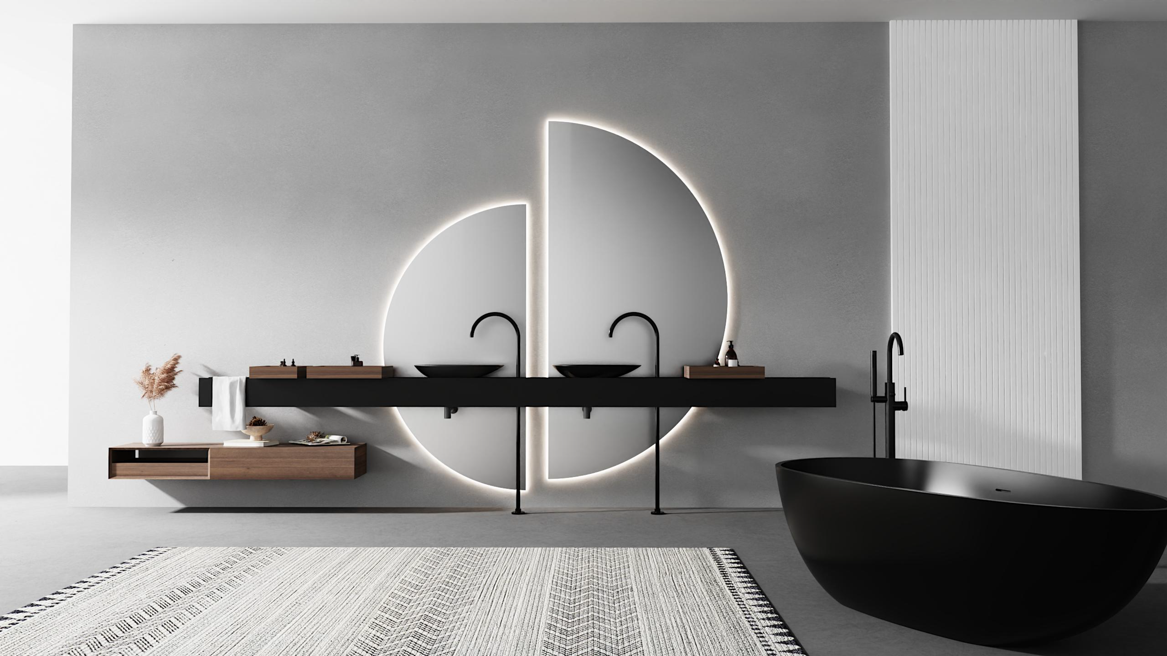 Bathroom cabinet; high-level sense; high-fixed，