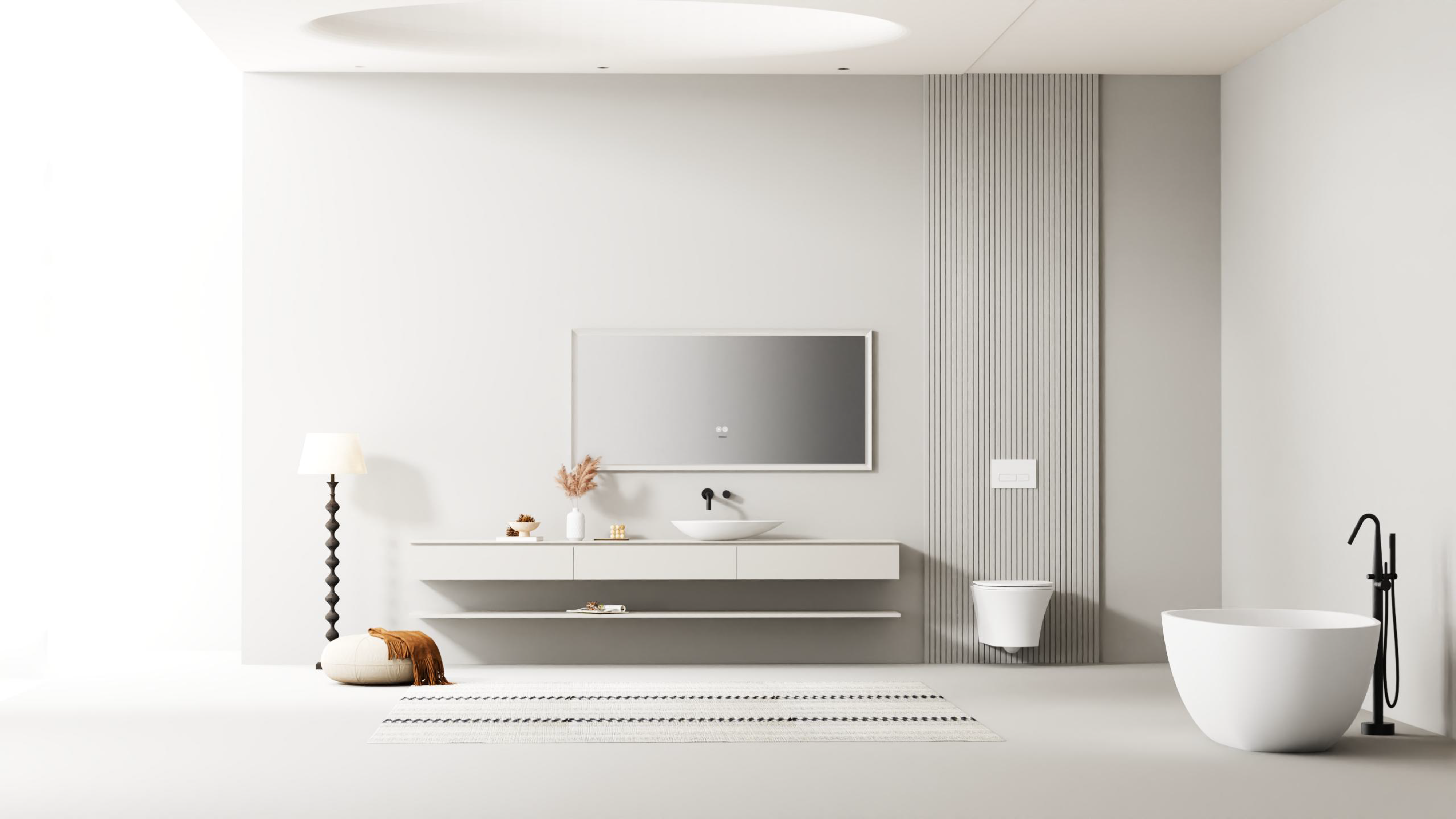 Bathroom cabinet; high-level sense; high-fixed，