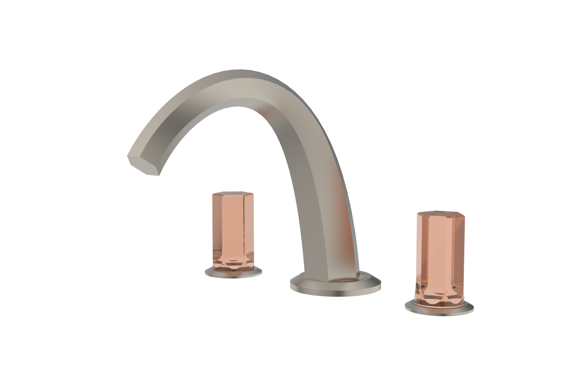 Crystal; Glaze;; Split faucet; Handle，