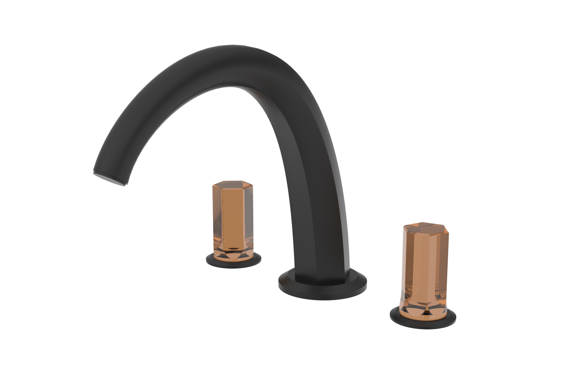 Crystal; Glaze;; Split faucet; Handle，