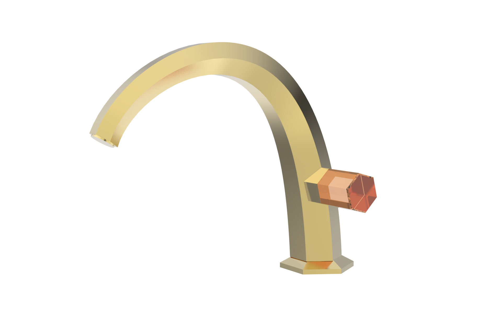 Crystal; Glaze;; Split faucet; Handle，