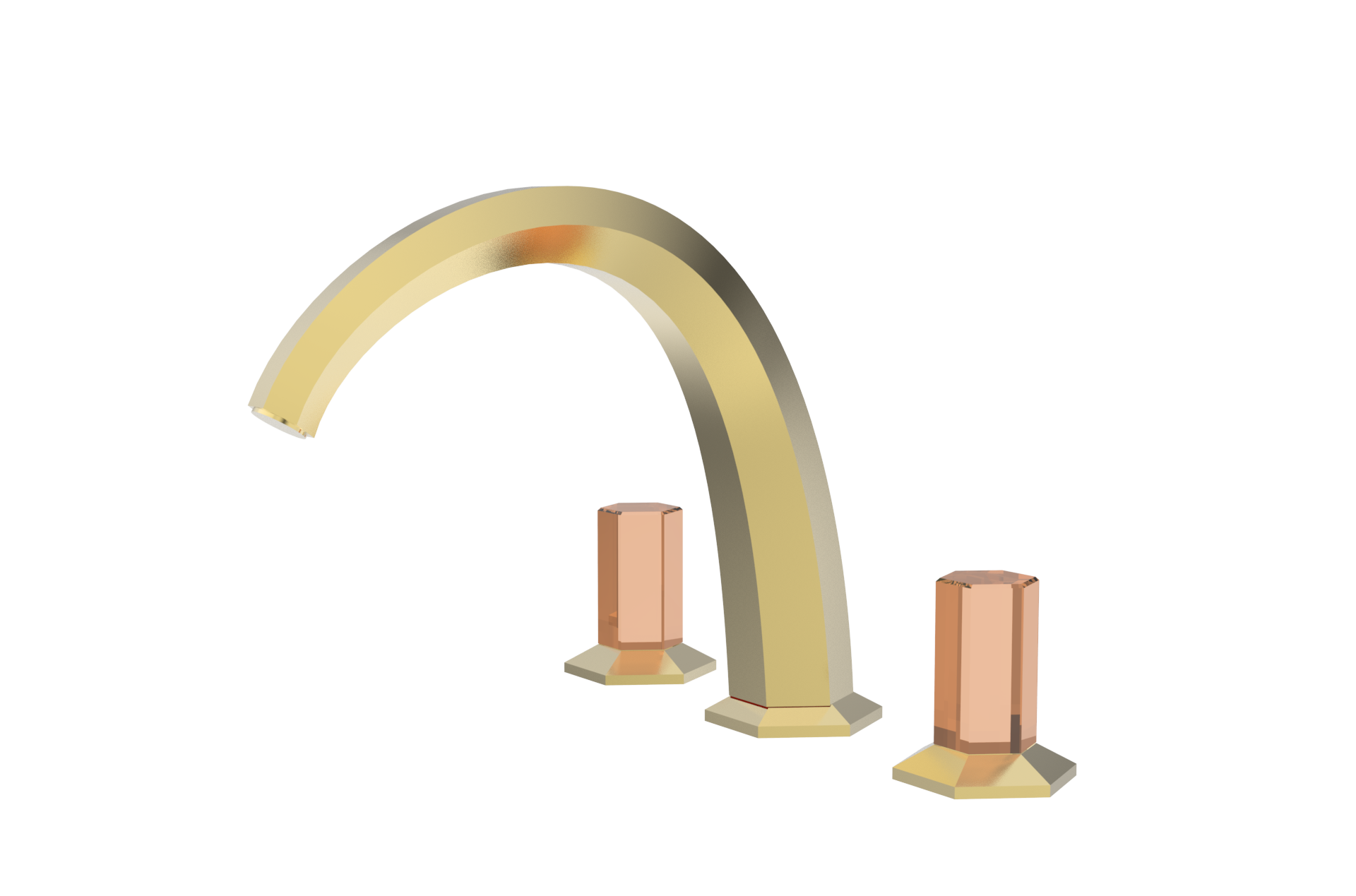 Crystal; Glaze;; Split faucet; Handle，