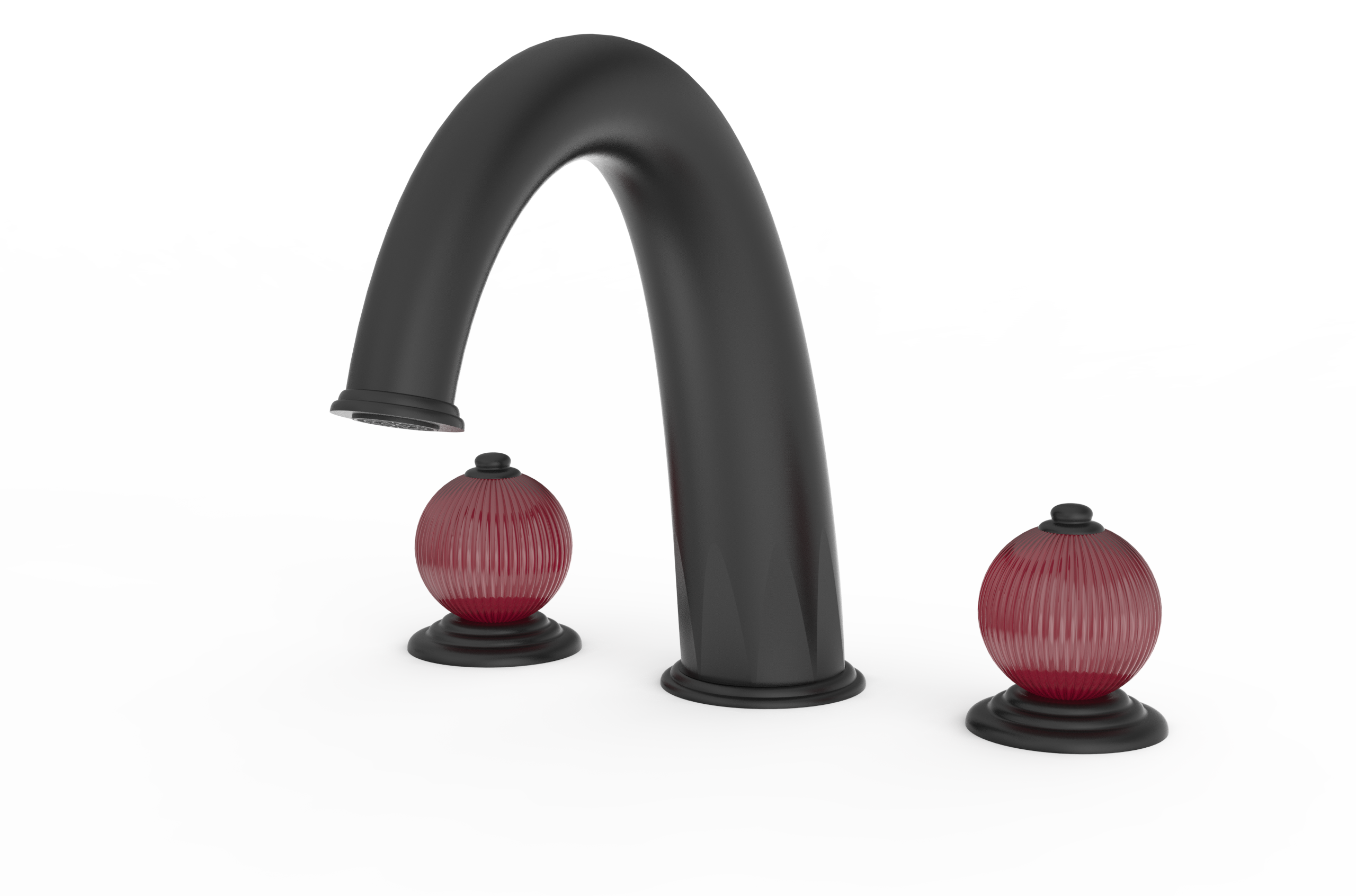 Crystal; Glaze;; Split faucet; Handle，