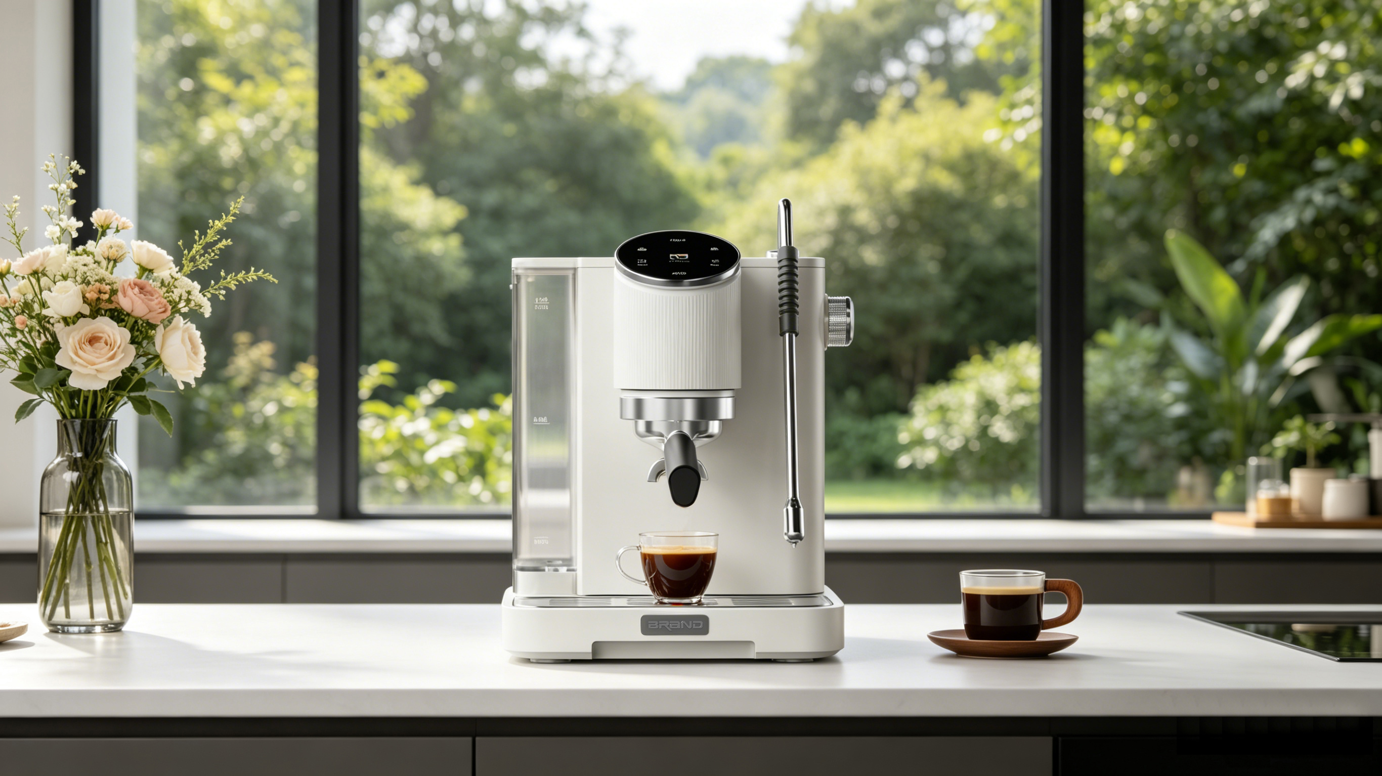 Coffee machine，industrial design，product design，Minimalist household appliances，Product rendering，Integration of Technology and Art，