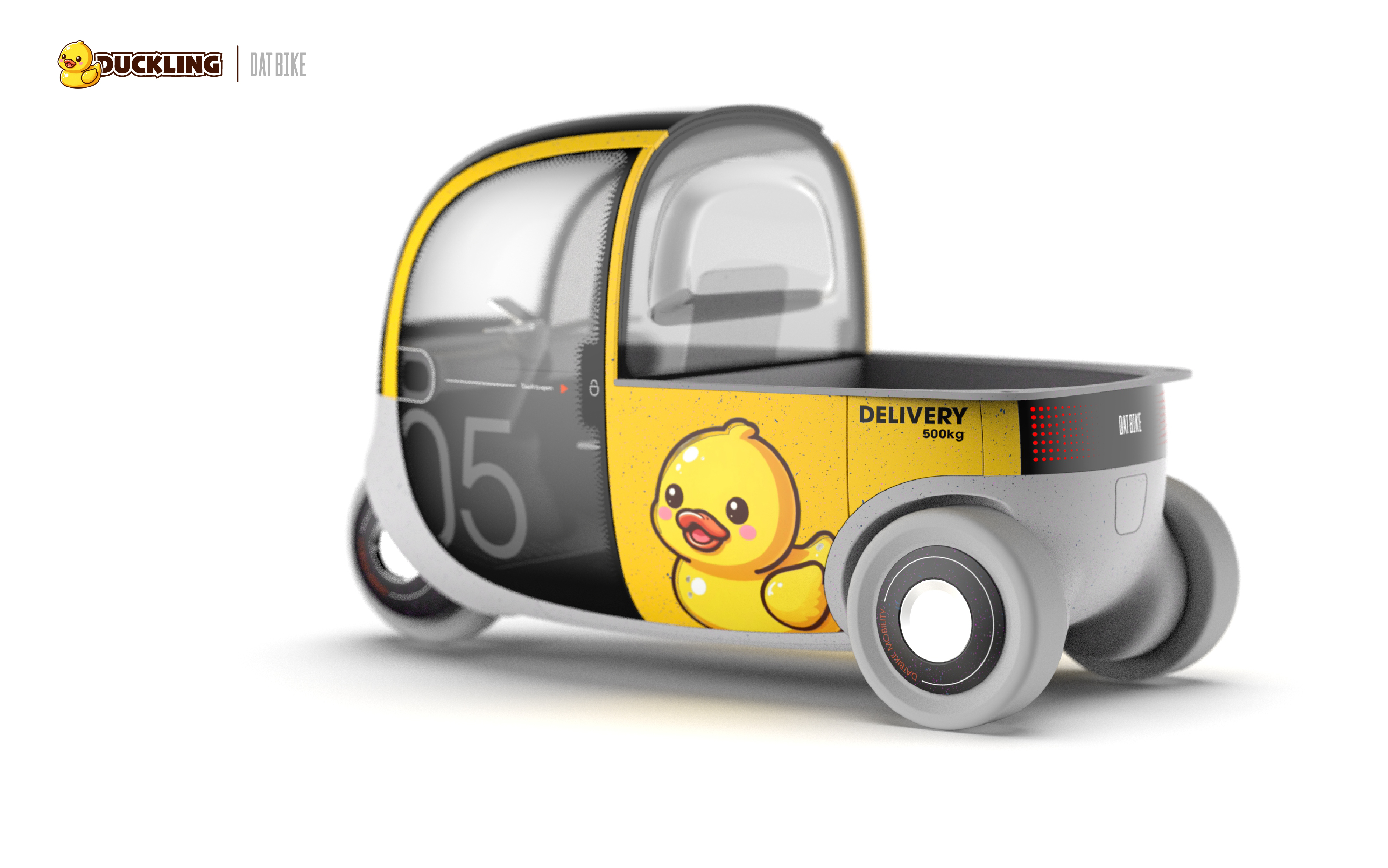 Automotive design，electric vehicles，Industrial design，Transportation，ecar，Duck，yellow，