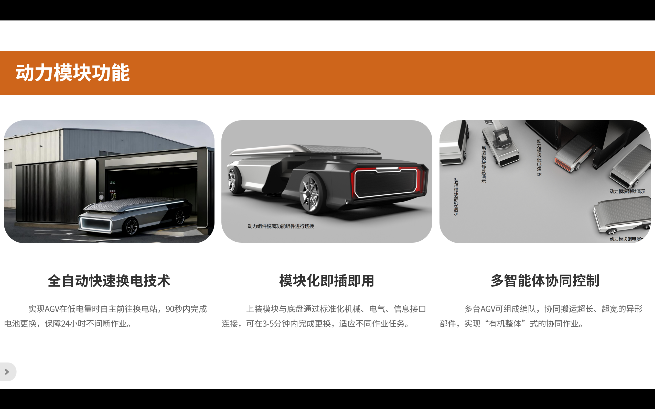 agv，Heavy haul transshipment，Modular design，intelligent scheduling，Industrial automation，park logistics，Quick power change，reconfigurable system，