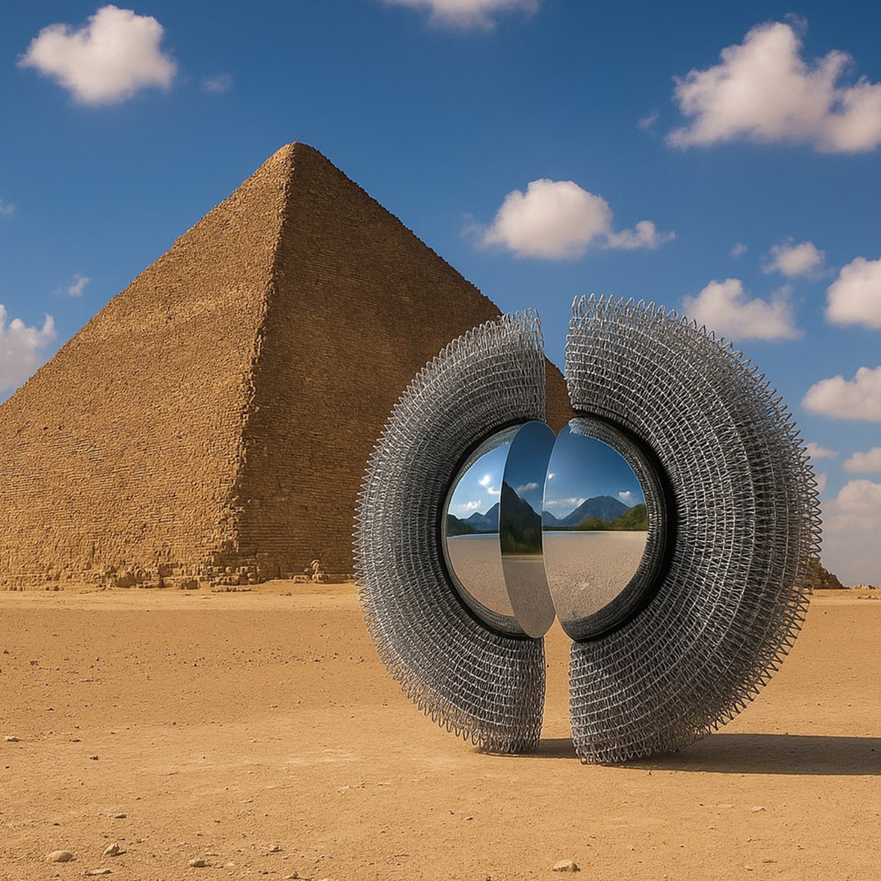 Pyramids of Giza，Mirror aluminum device，Ring of Light，The Shen，