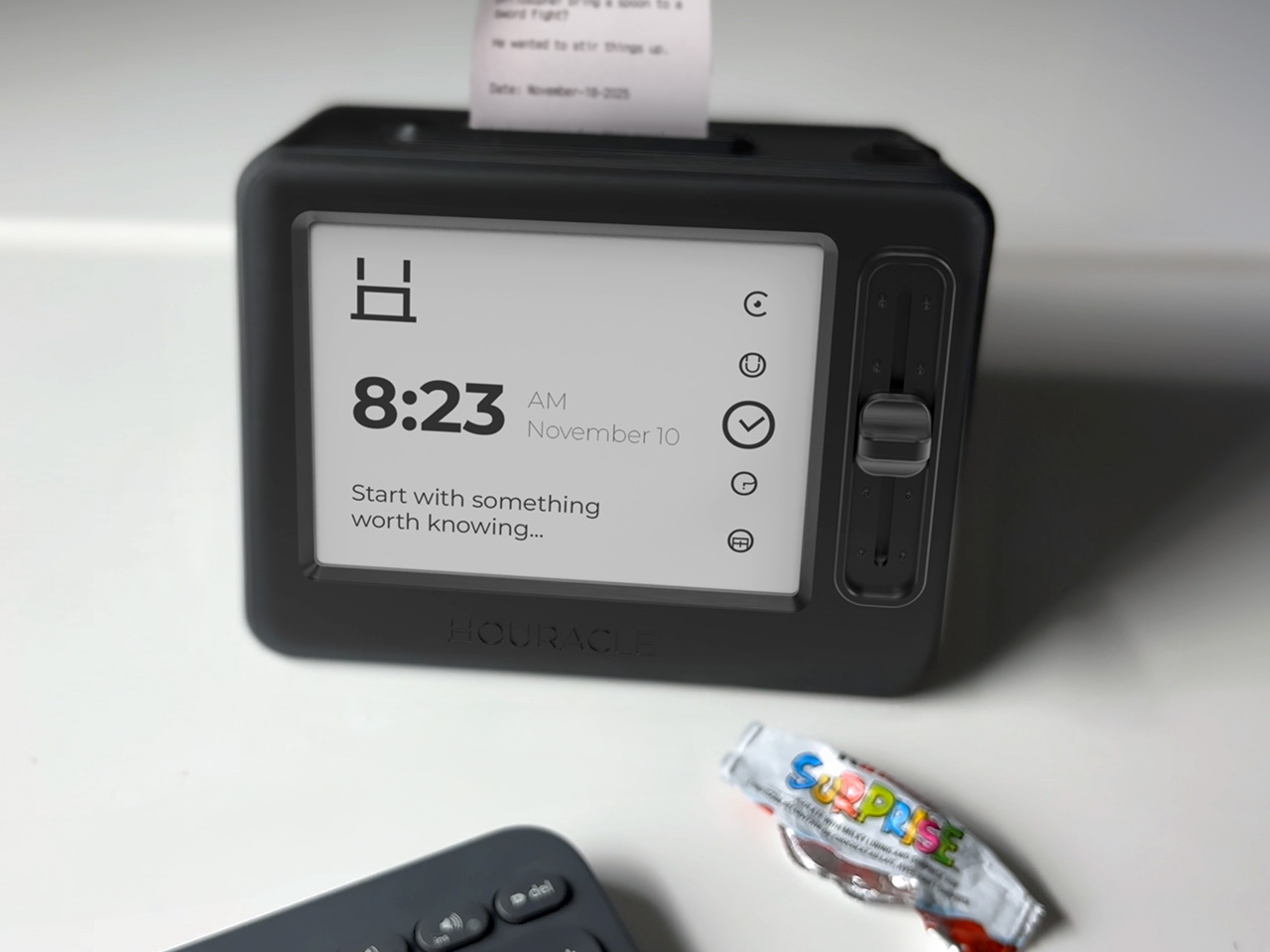 E-Ink clock，Electronic ink，Slip Printer，Lucky Sign，