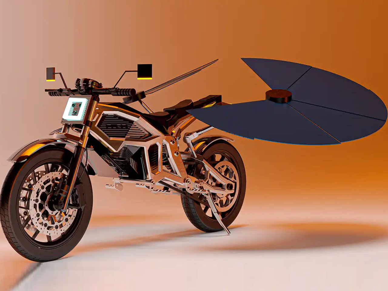 Solar Motorcycle，Self powered，new energy，Sustainable travel，