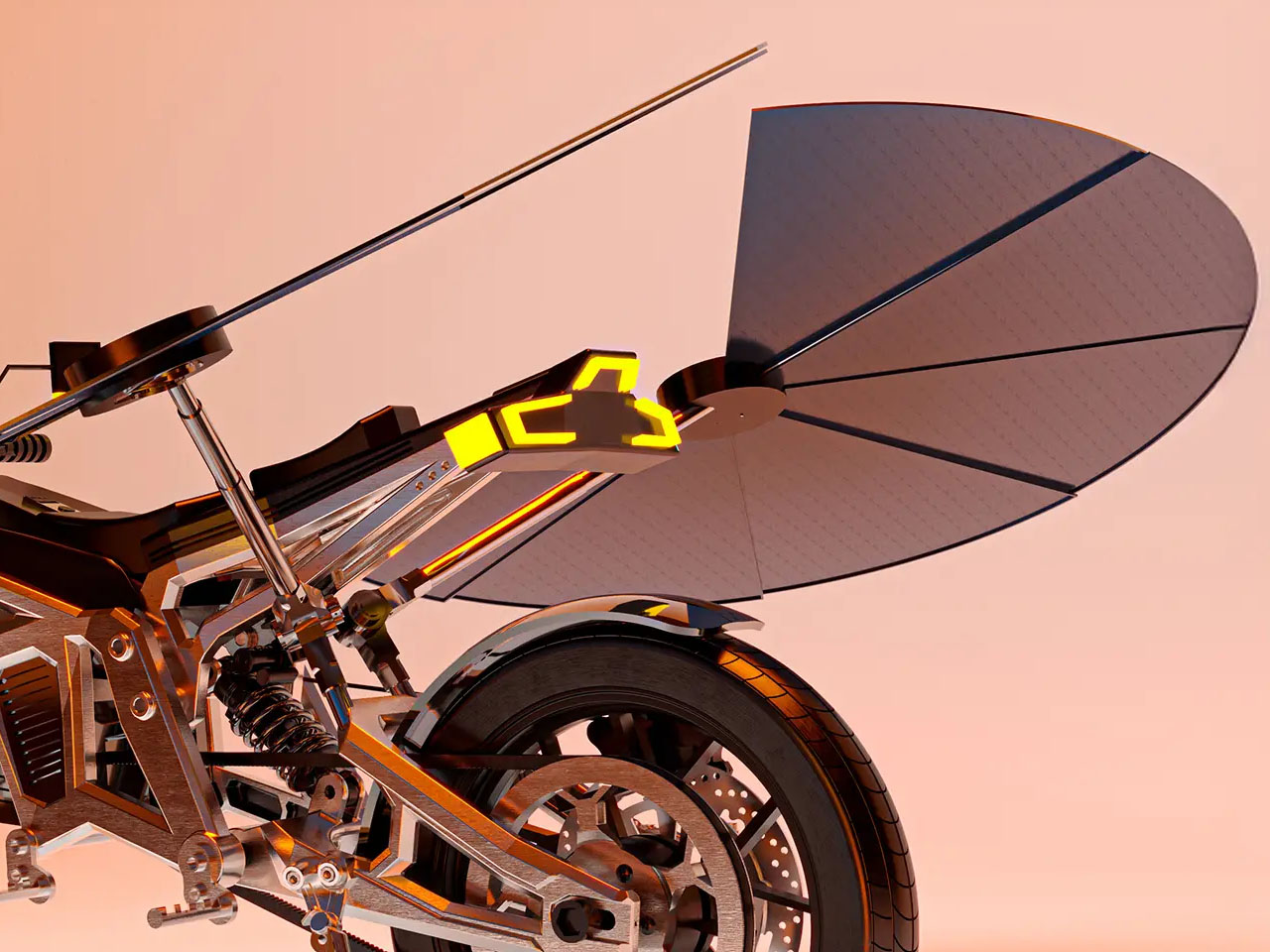 Solar Motorcycle，Self powered，new energy，Sustainable travel，