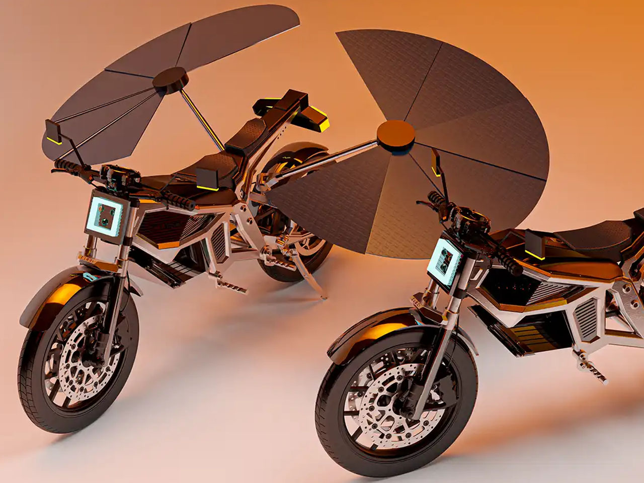 Solar Motorcycle，Self powered，new energy，Sustainable travel，