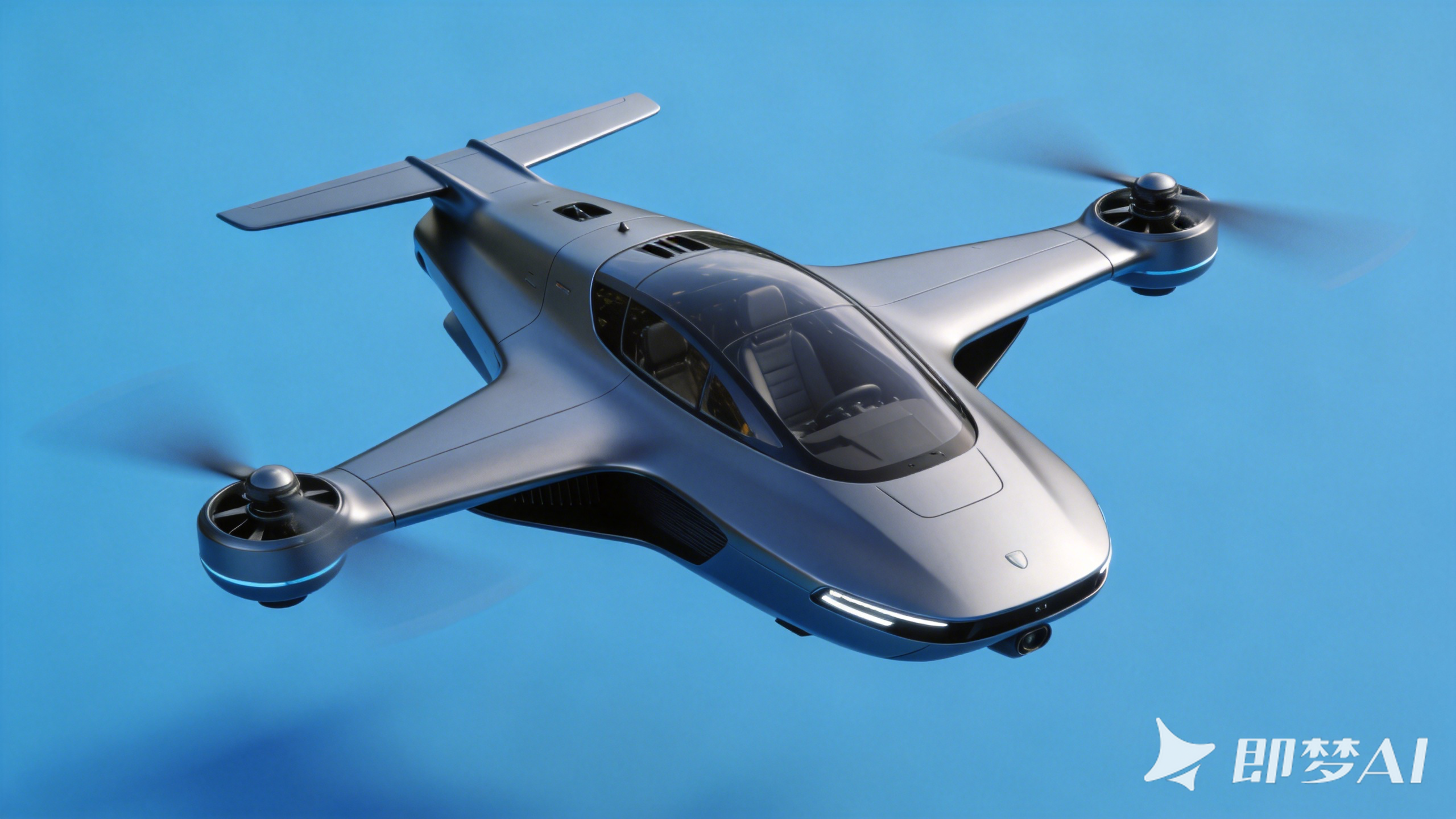 Sci-fi flying car，