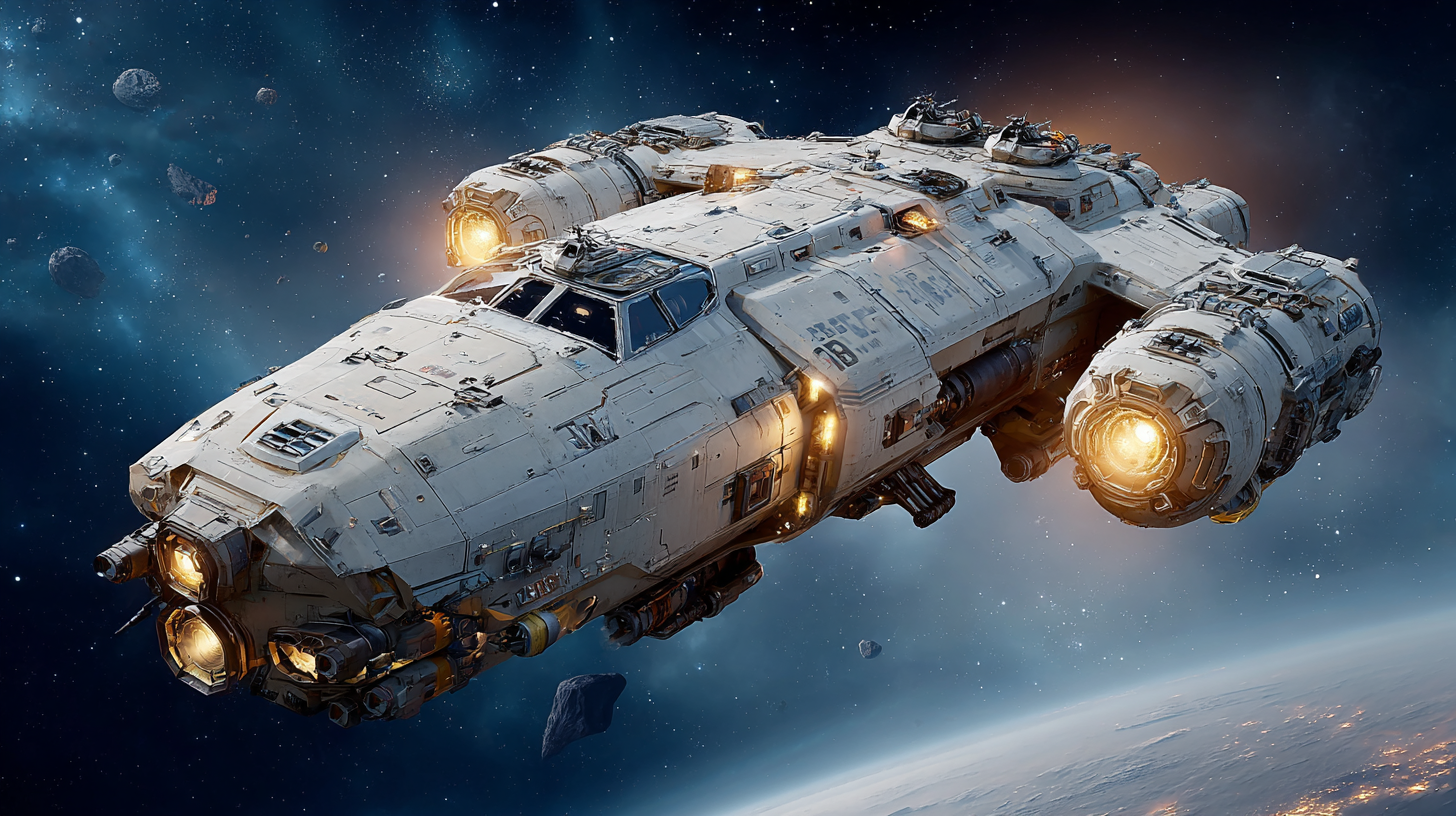 Sci-fi flying car，