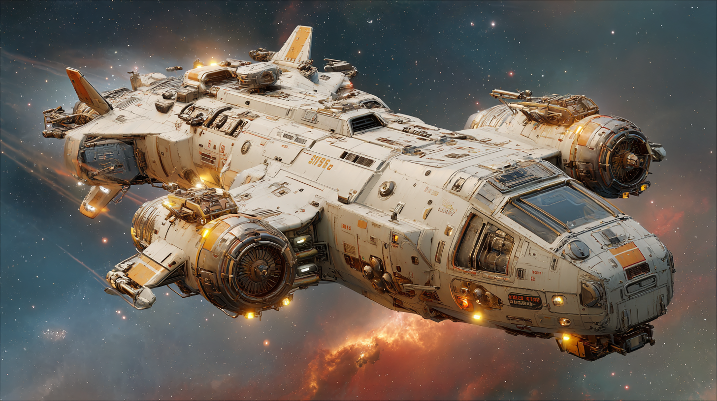 Sci-fi flying car，