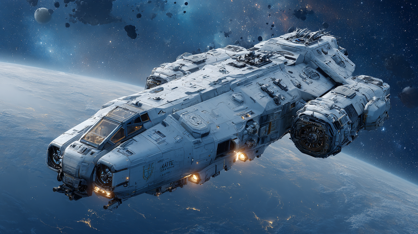 Sci-fi flying car，