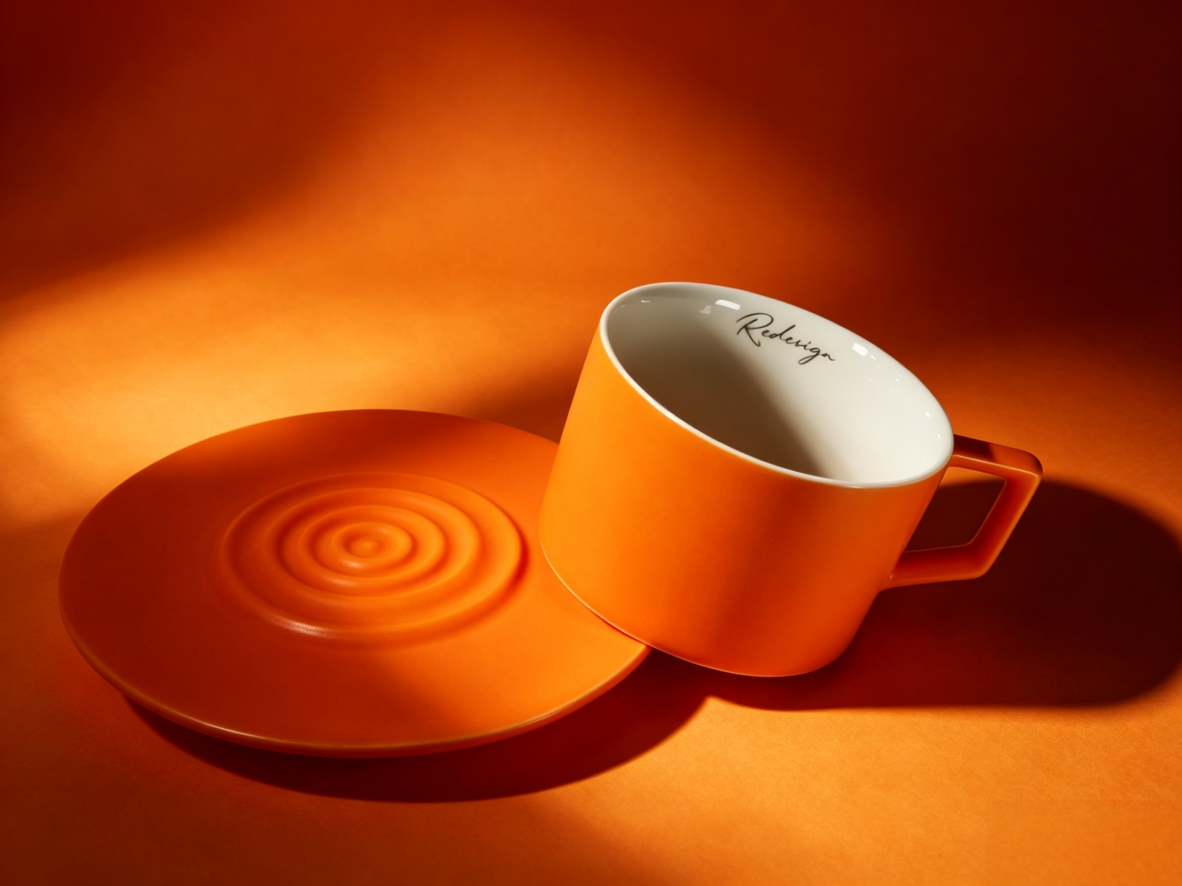 Ripple Non-Slip Ceramic Coffee Mug，