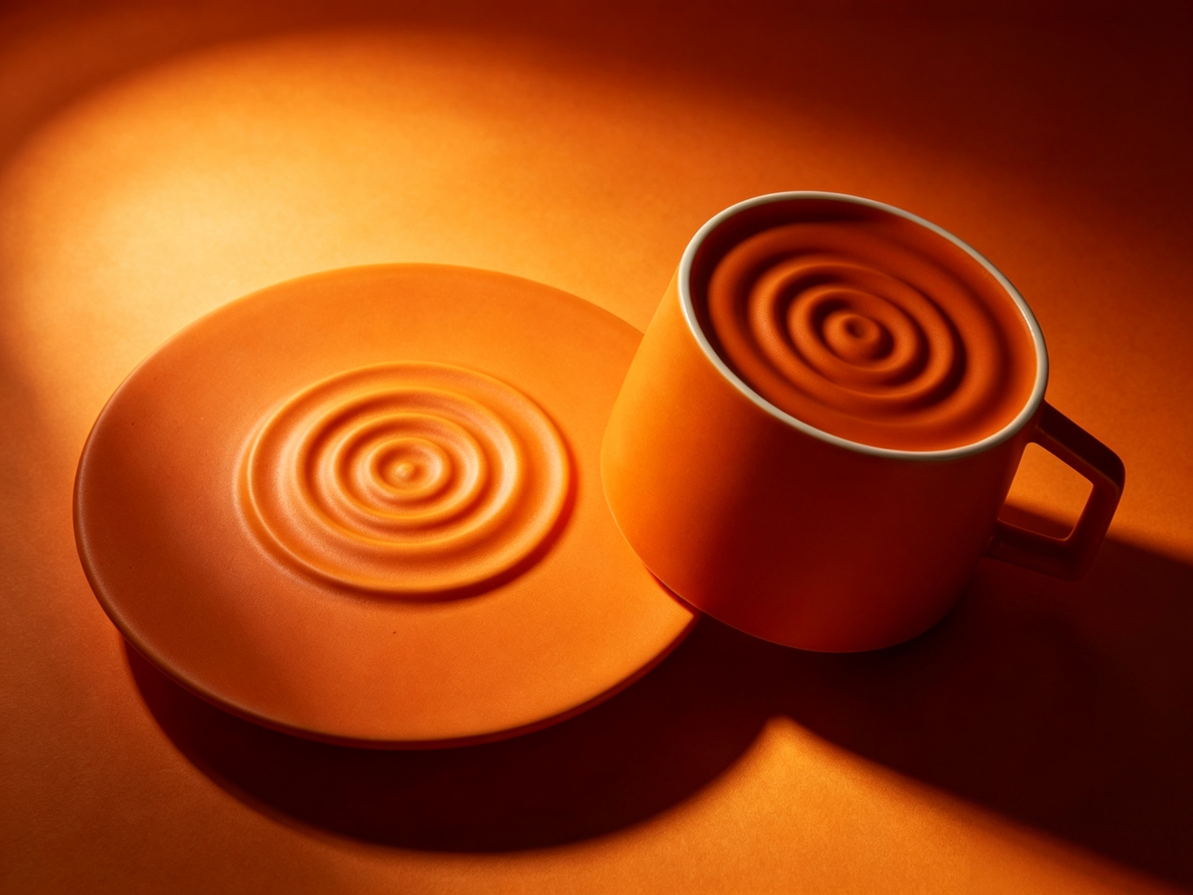 Ripple Non-Slip Ceramic Coffee Mug，