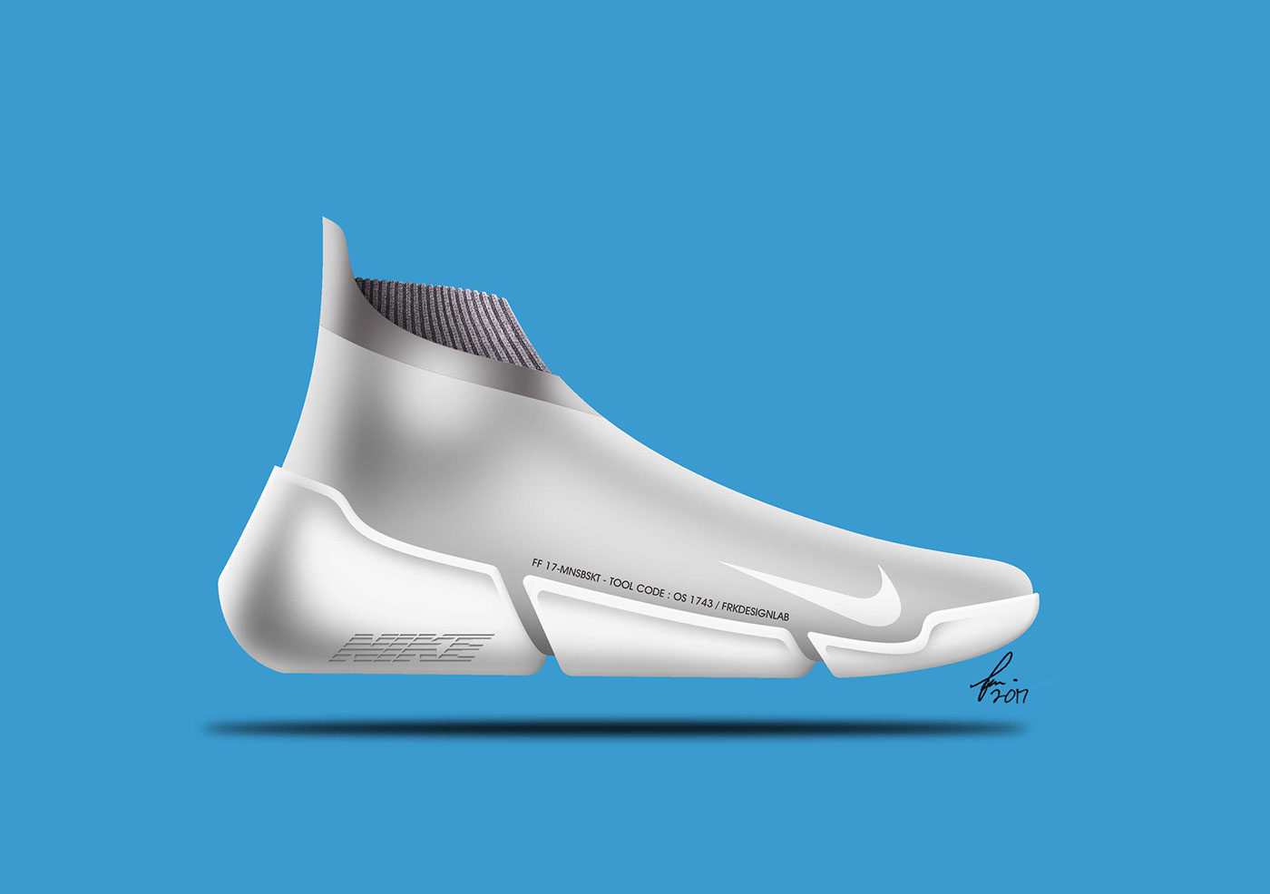 Hand drawn，gym shoes，2d rendering，
