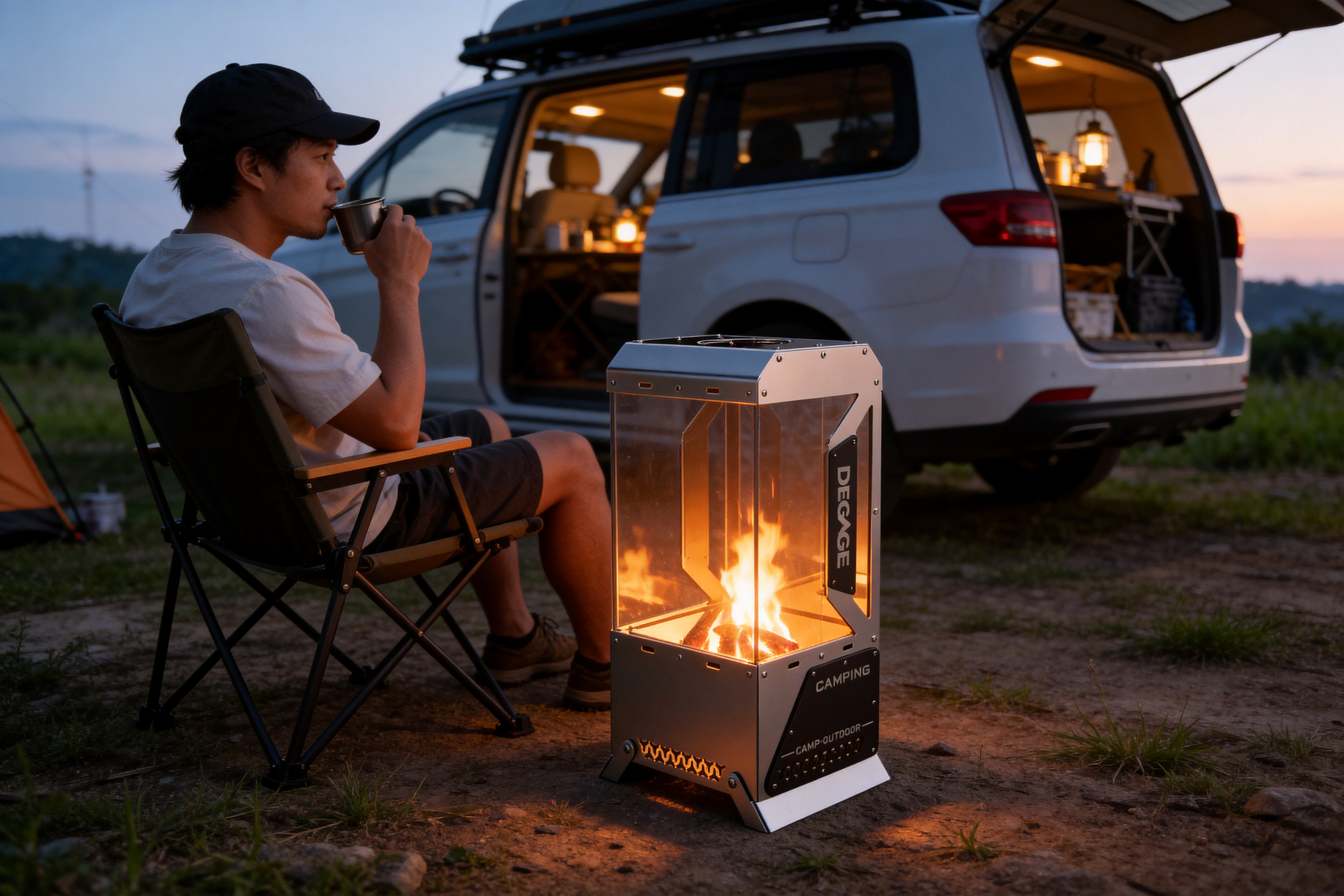 Outdoor viewing stove，Camping picnic，camping，