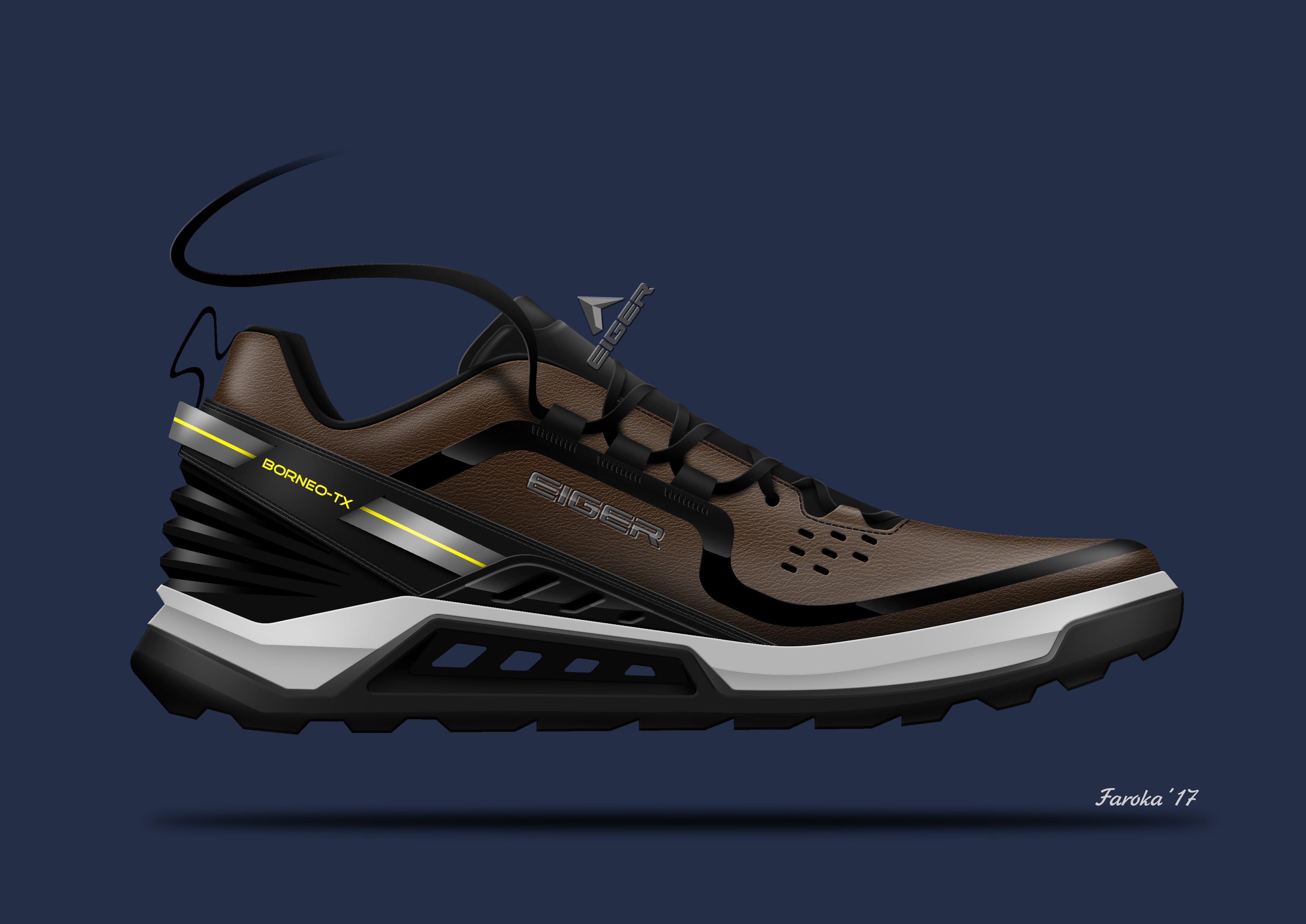 Hand drawn，gym shoes，2d rendering，