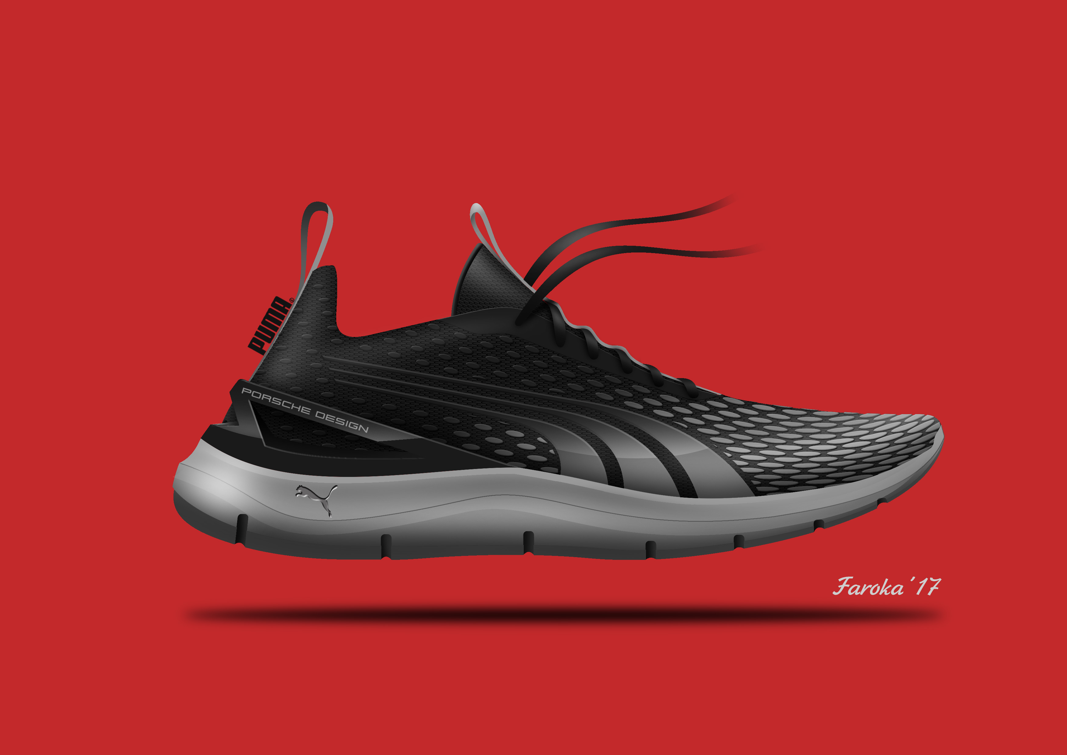 Hand drawn，gym shoes，2d rendering，