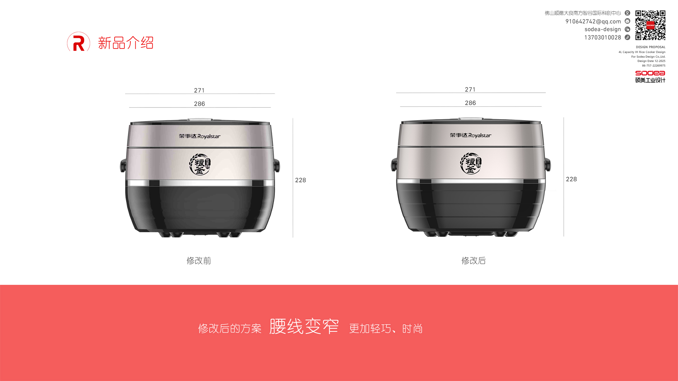 Rongshida Applause，4L rice cooker，industrial design，product design，
