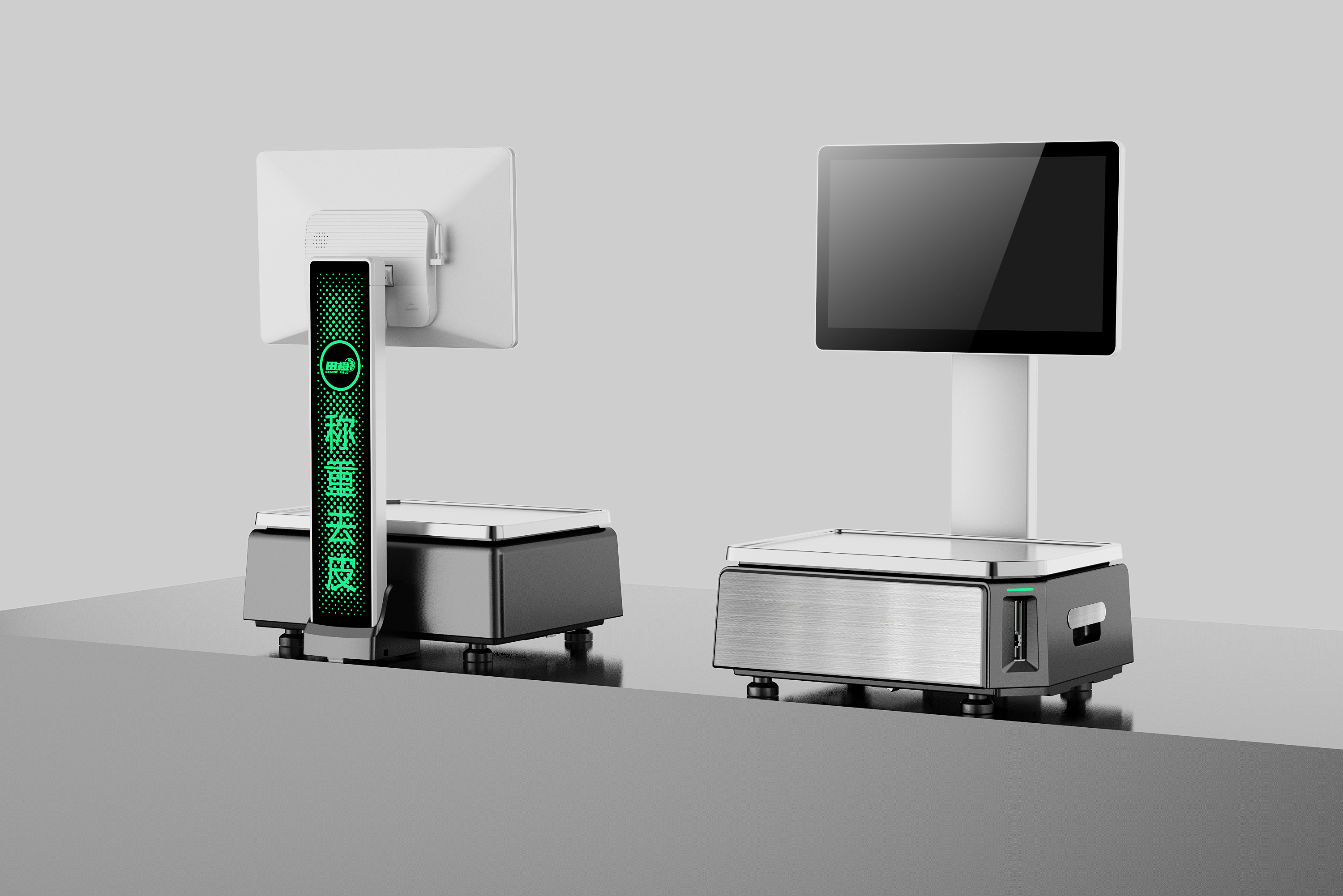Supermarket, AI weighing electronic scales, convenient, practical, intelligent，