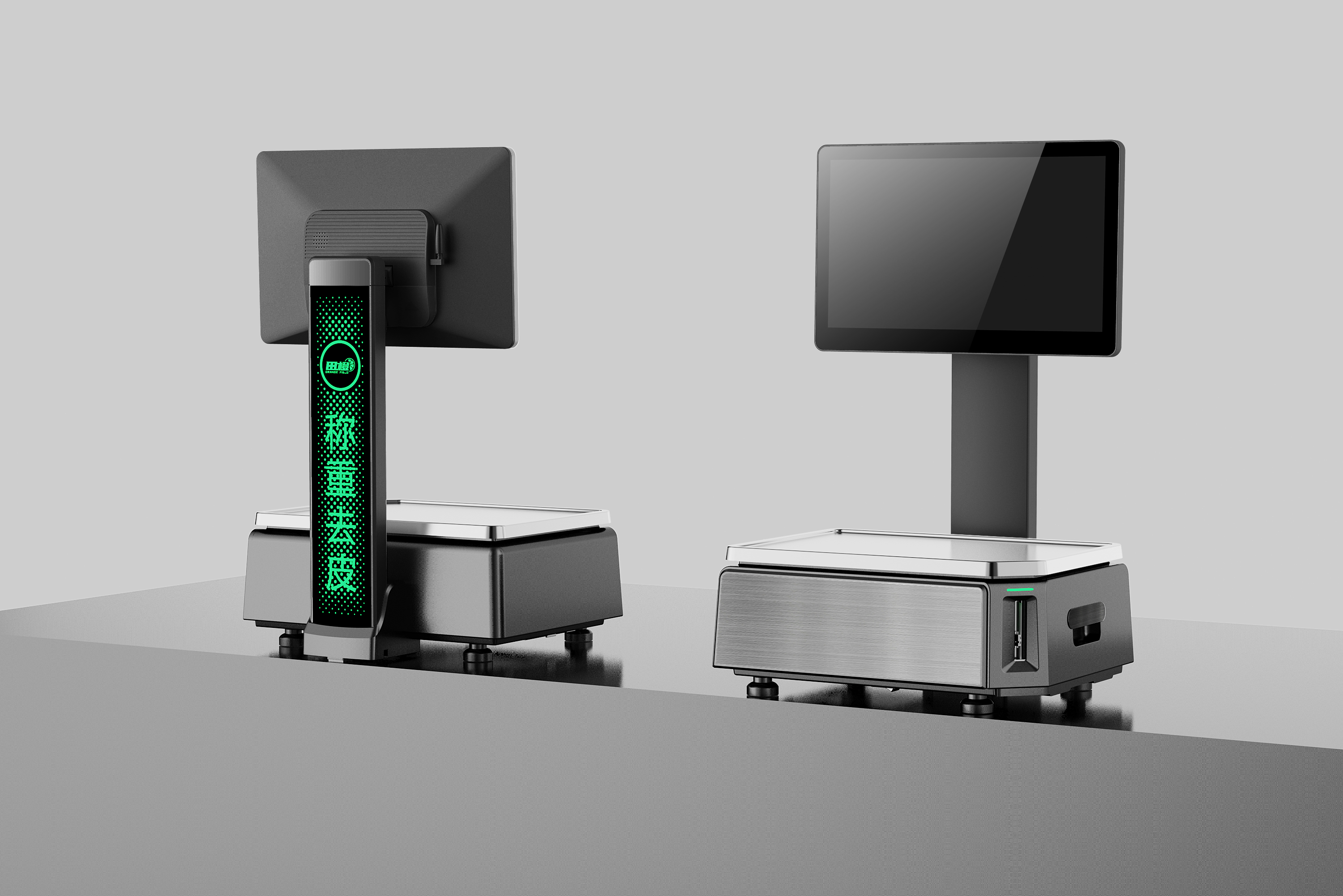 Supermarket, AI weighing electronic scales, convenient, practical, intelligent，