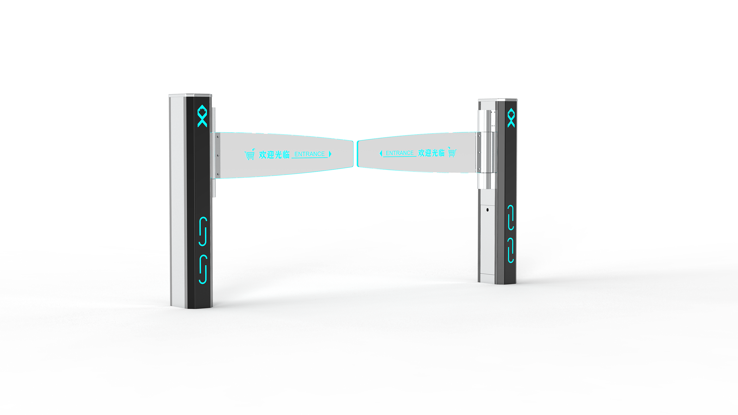 Supermarket swing gate, practical, intelligent，