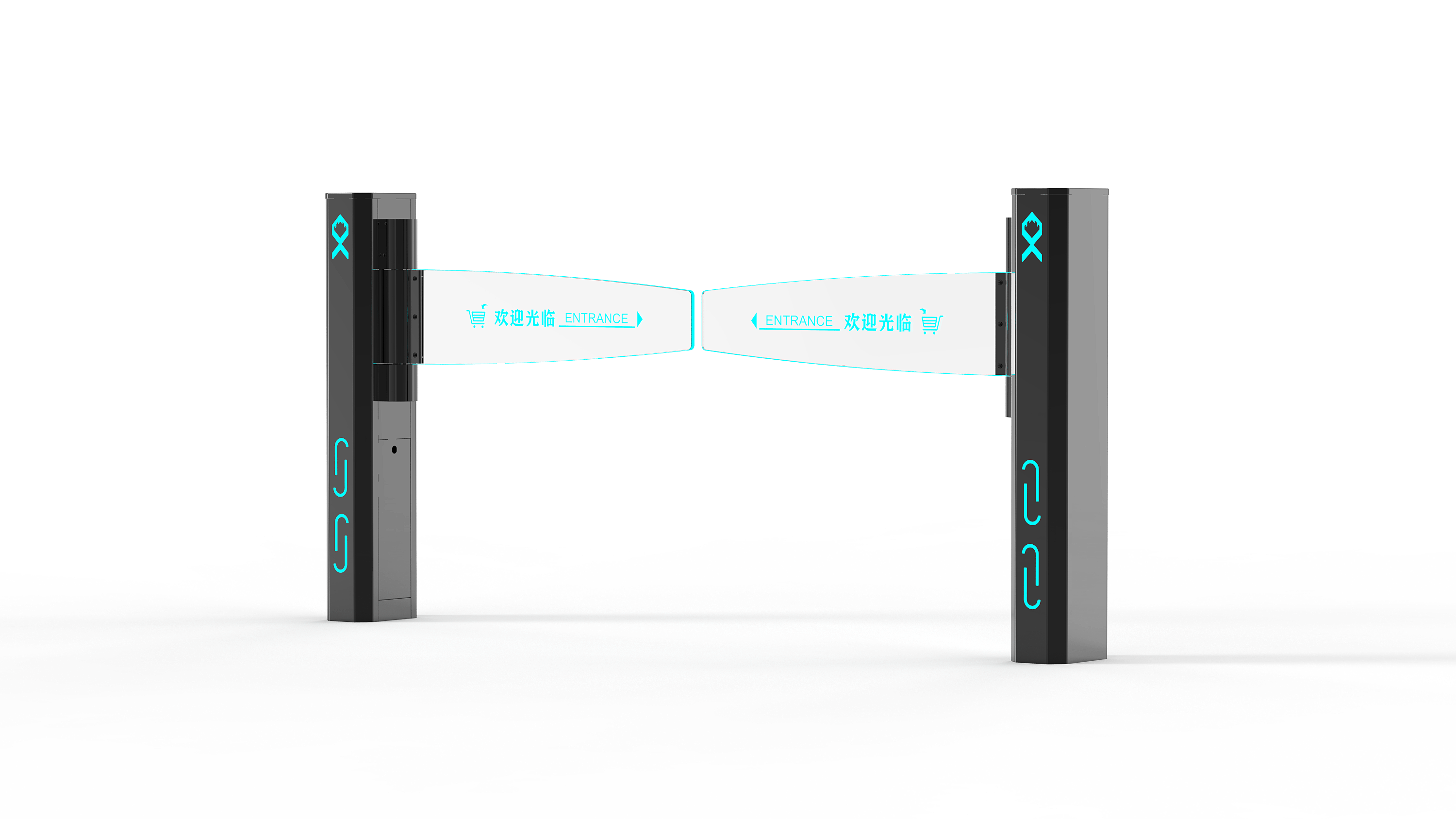 Supermarket swing gate, practical, intelligent，