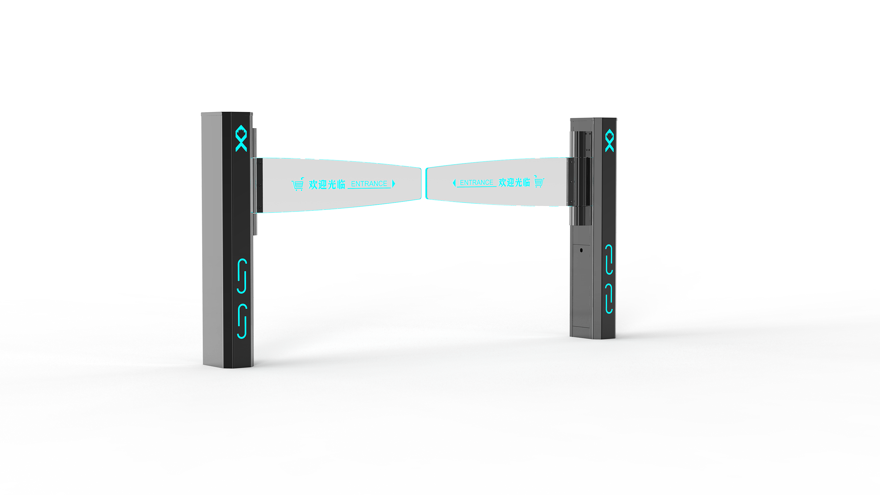 Supermarket swing gate, practical, intelligent，