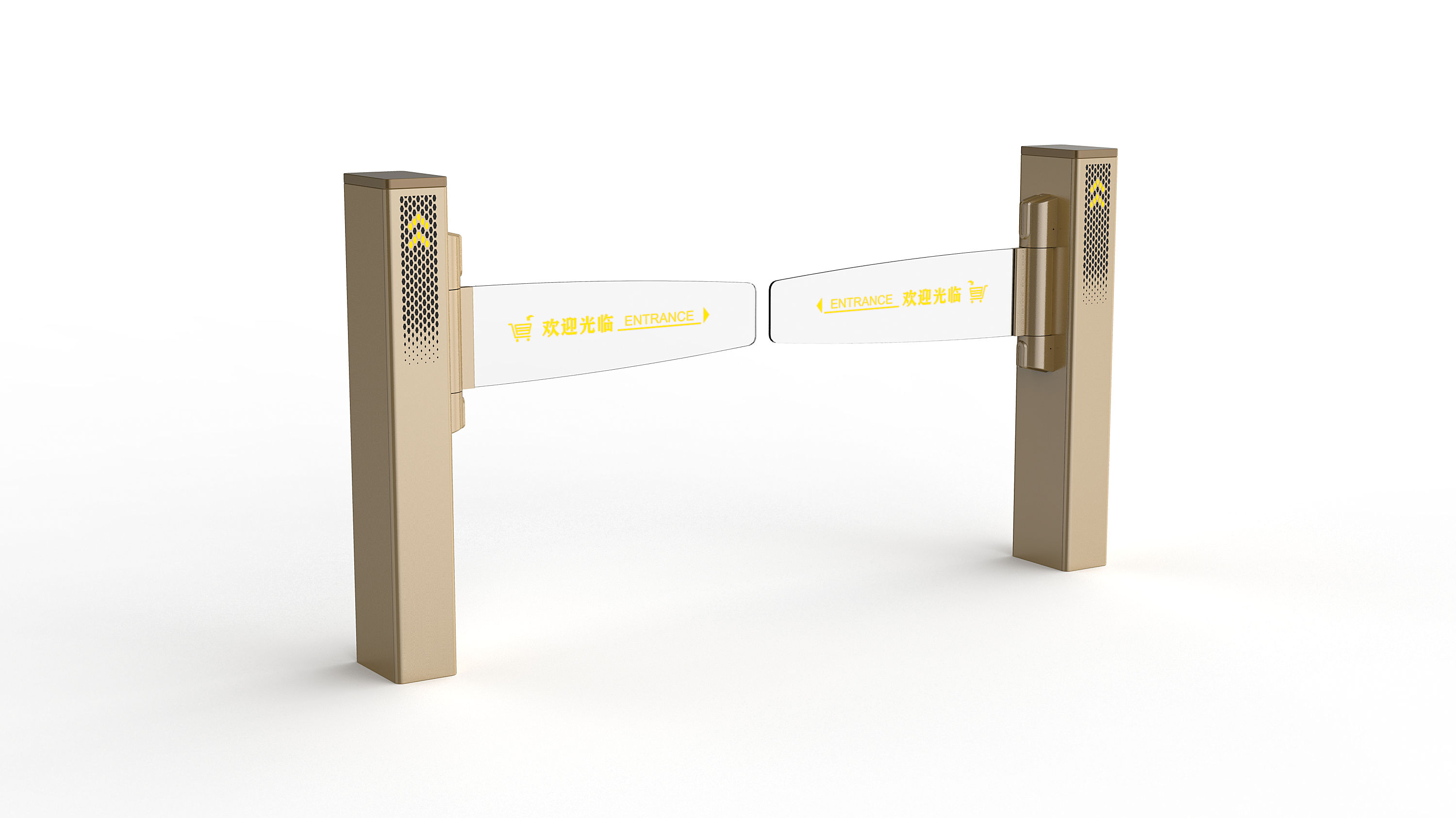 Supermarket swing gate, practical, intelligent，