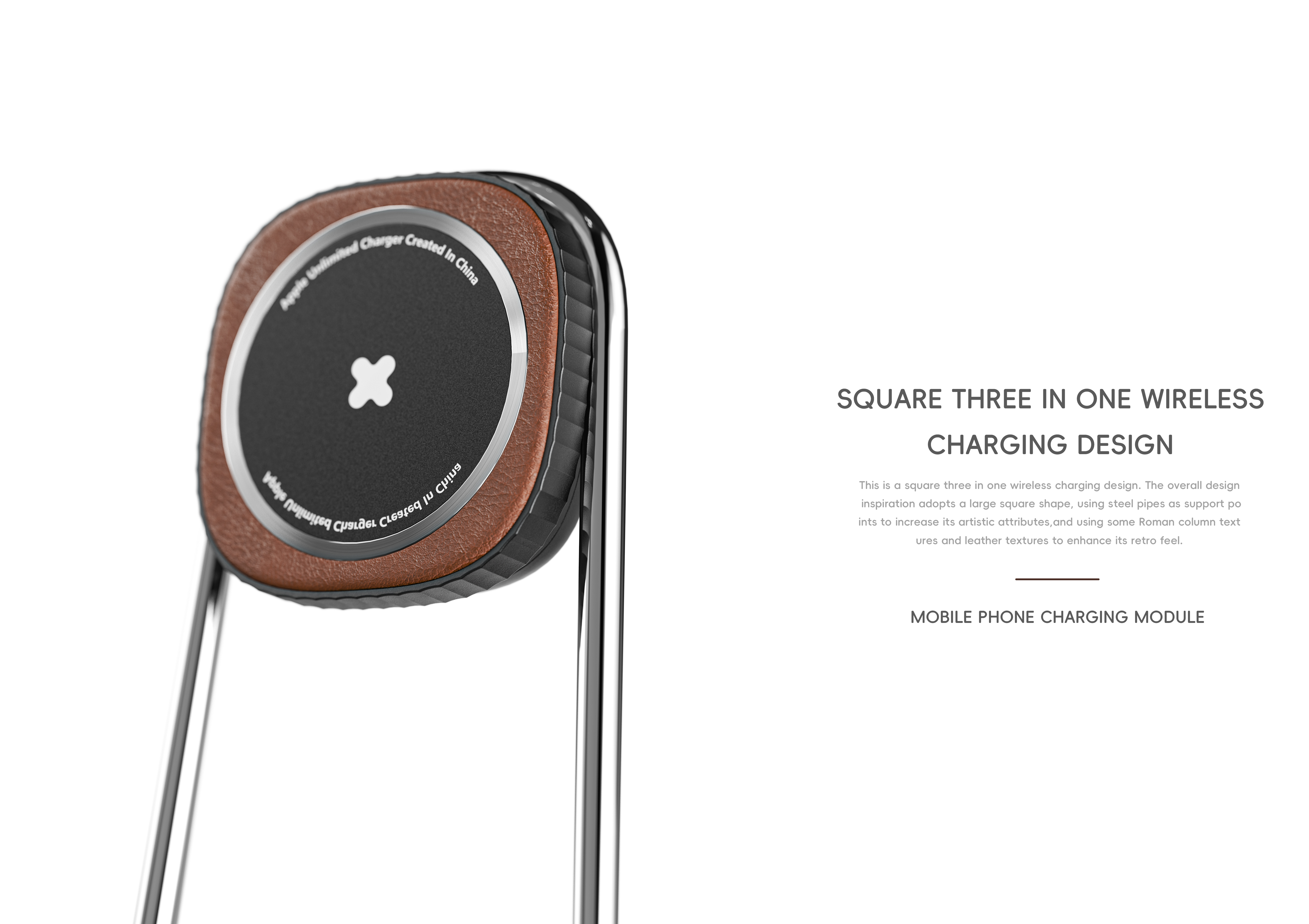 Wireless charging，Artistic sense，Three in one，Metal line pipe，QI2 fast charge，