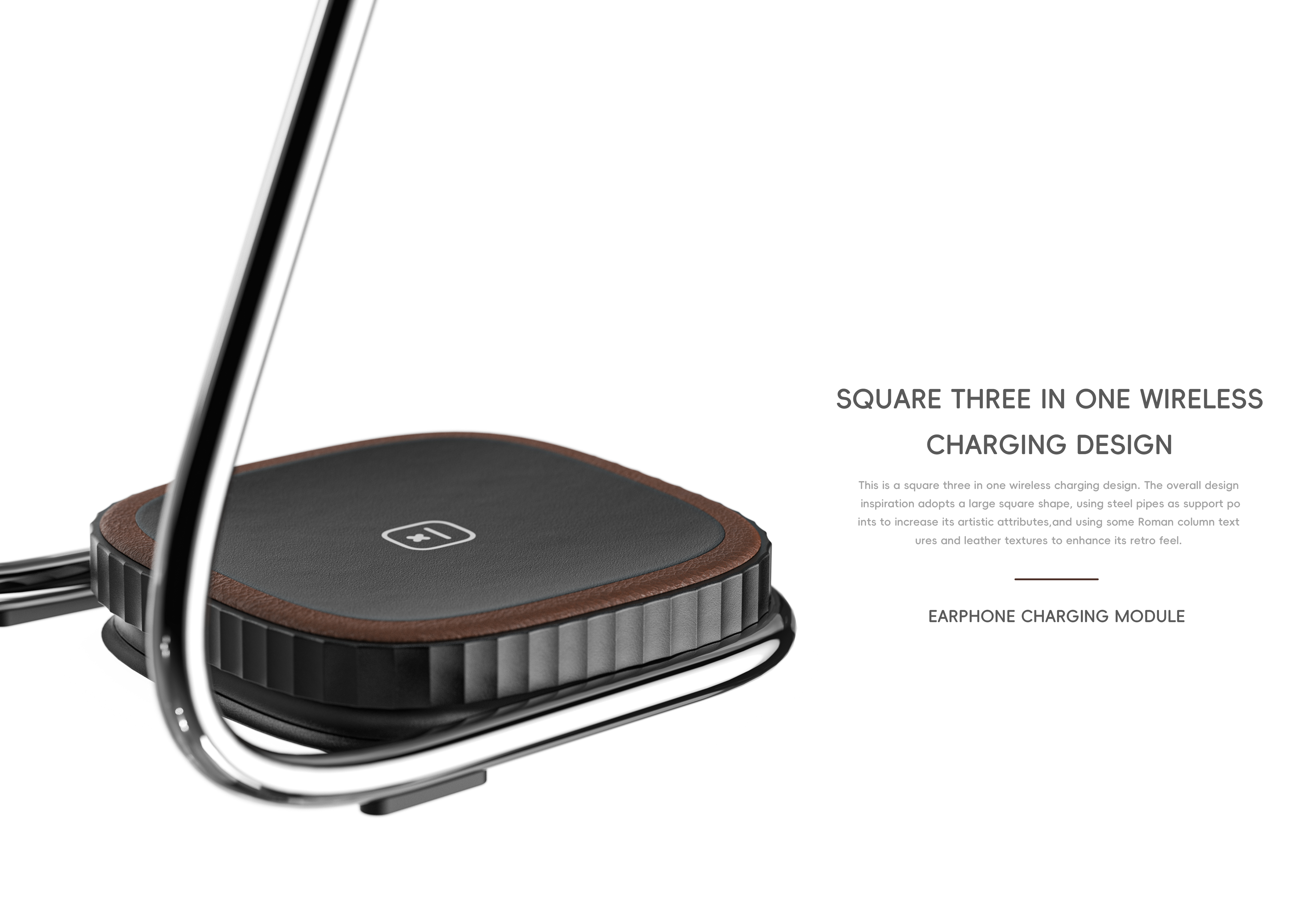 Wireless charging，Artistic sense，Three in one，Metal line pipe，QI2 fast charge，