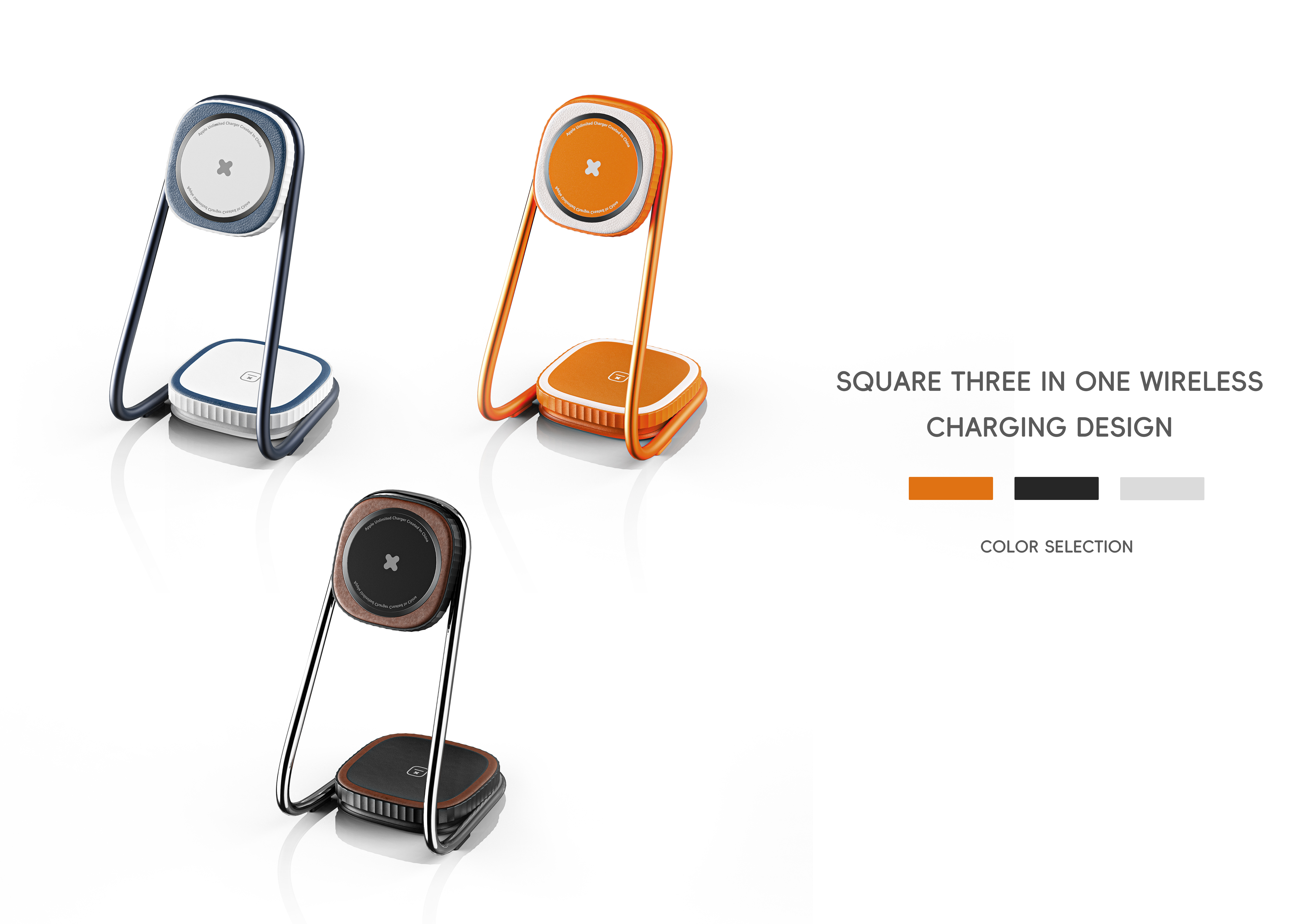 Wireless charging，Artistic sense，Three in one，Metal line pipe，QI2 fast charge，