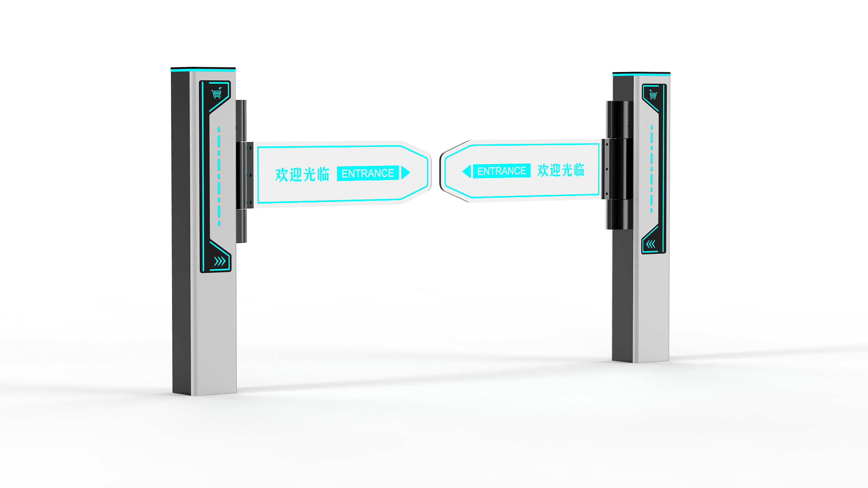 Supermarket swing gate，intelligence，convenient，practical，