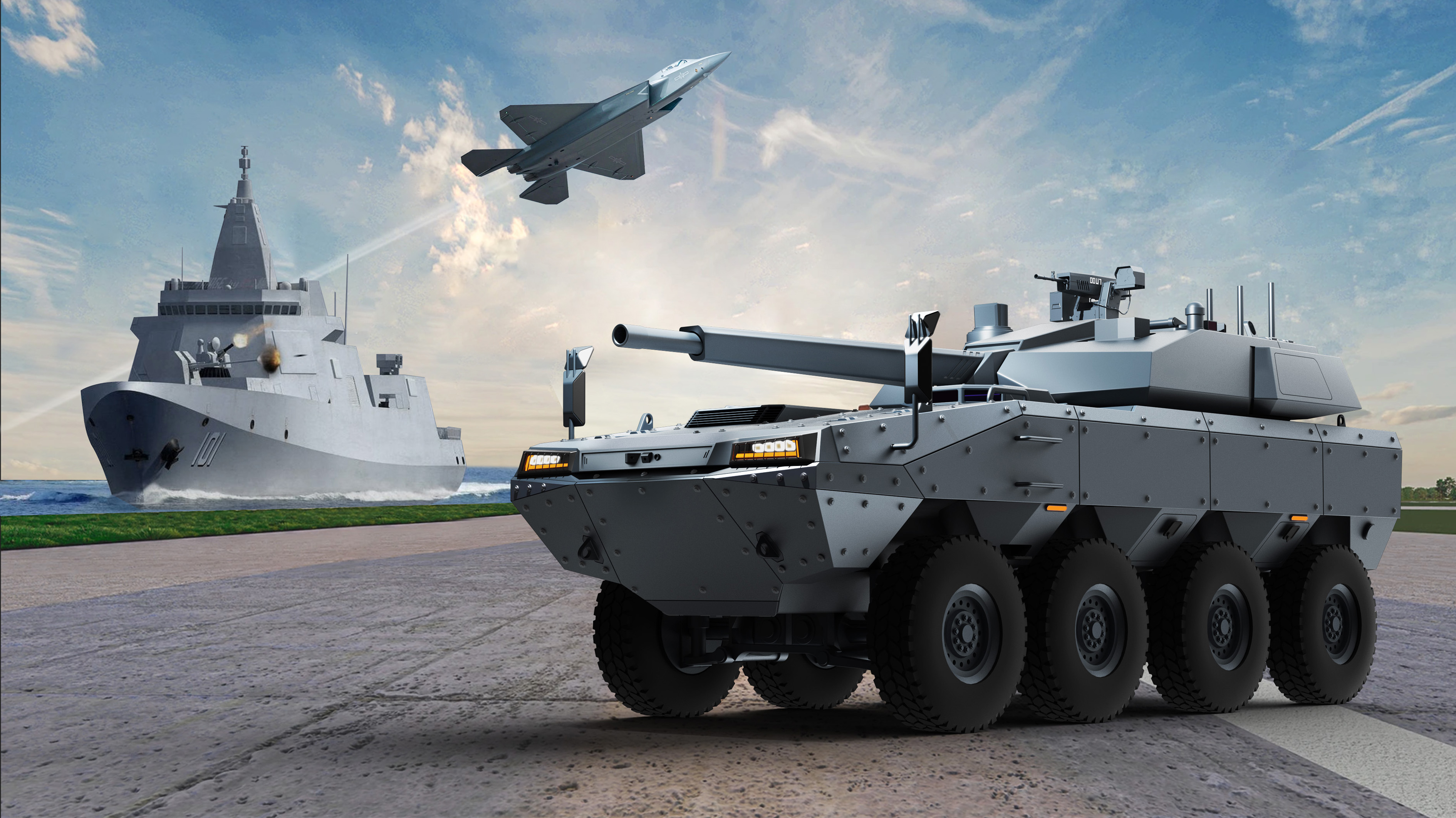 Open the door and see Xi Design Bureau，wheeled infantry fighting vehicle，industrial design，product design，Appearance design，war chariot，Tank，Design case，