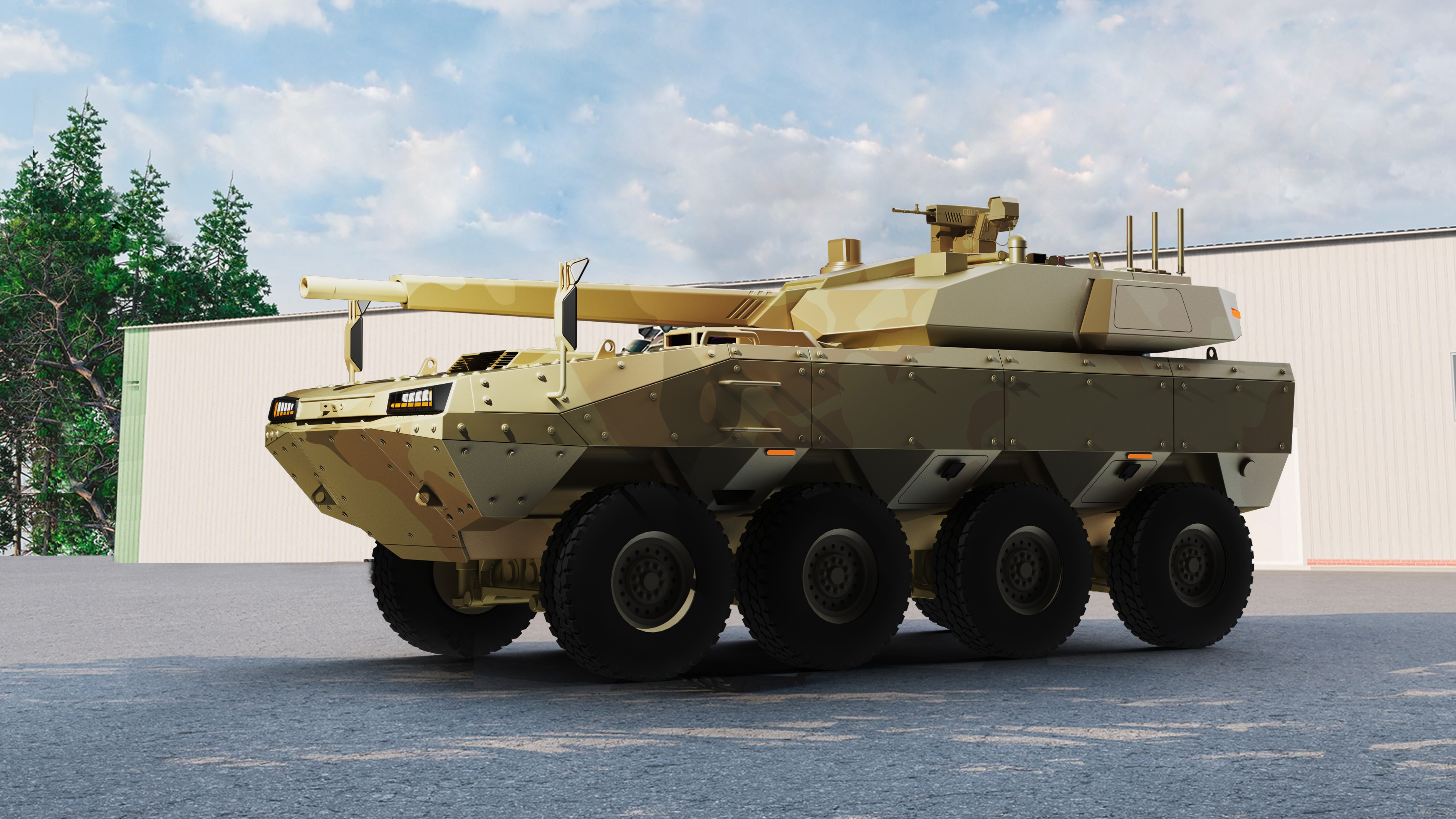 Open the door and see Xi Design Bureau，wheeled infantry fighting vehicle，industrial design，product design，Appearance design，war chariot，Tank，Design case，