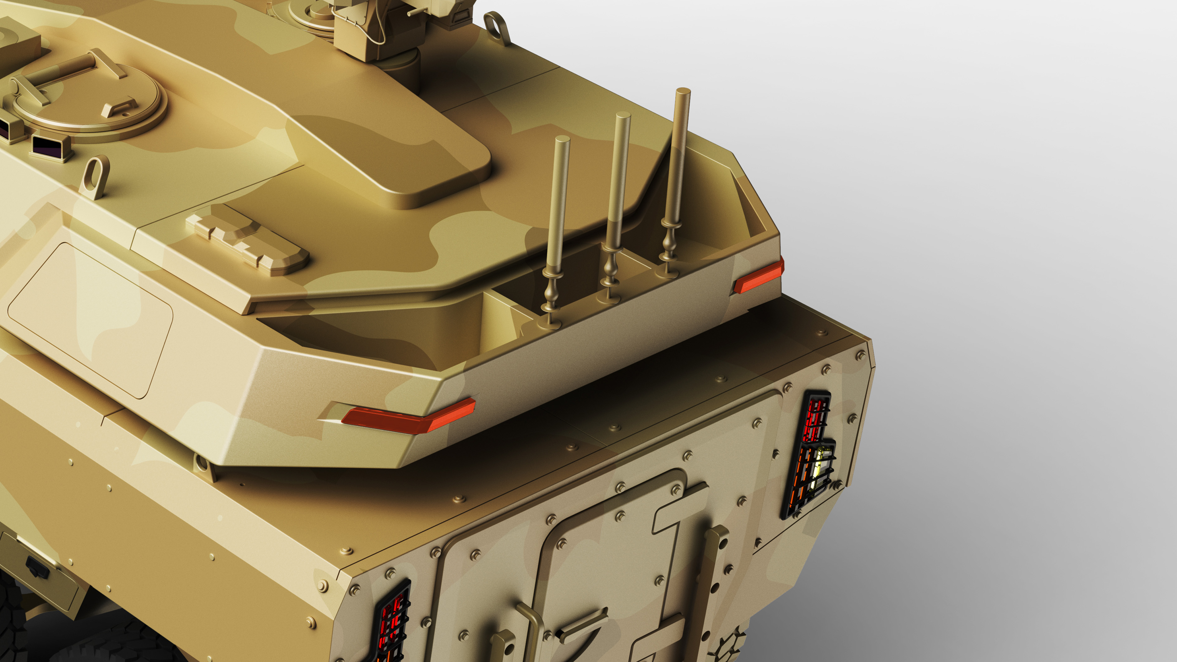 Open the door and see Xi Design Bureau，wheeled infantry fighting vehicle，industrial design，product design，Appearance design，war chariot，Tank，Design case，