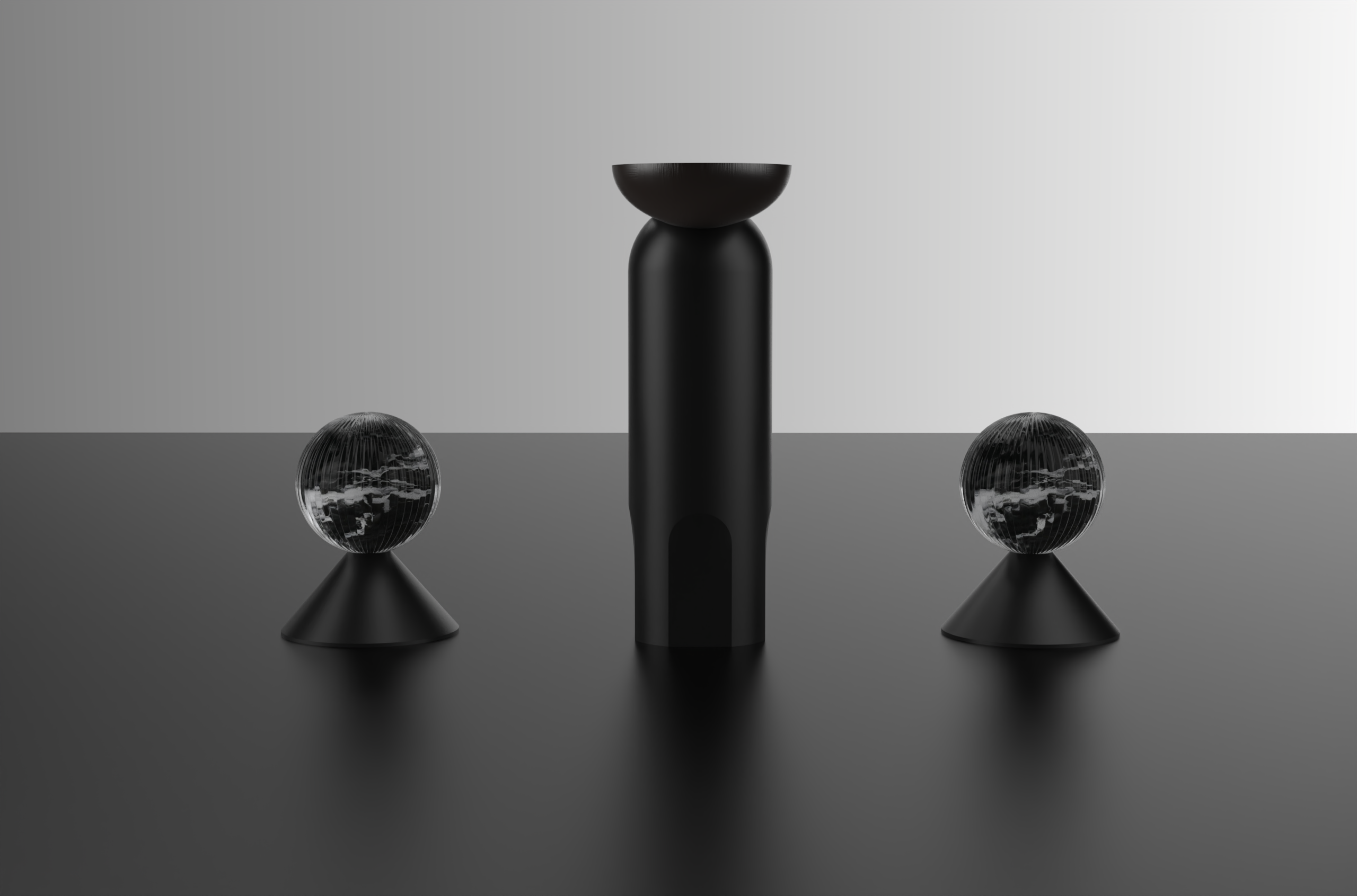 Luxury stone; split faucet，