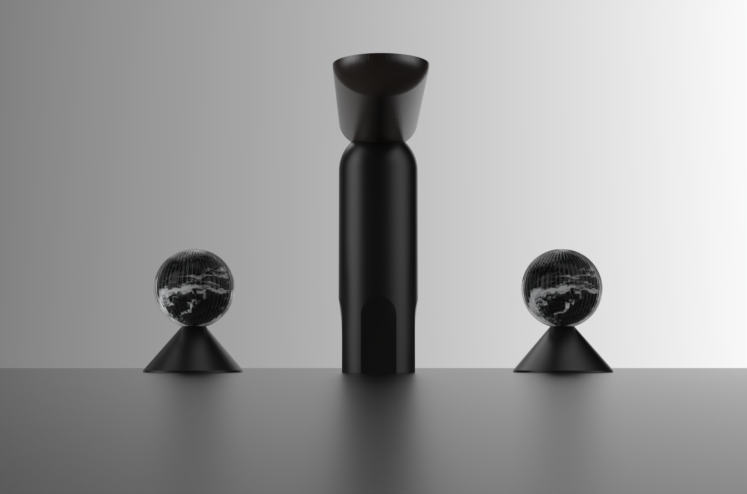 Luxury stone; split faucet，