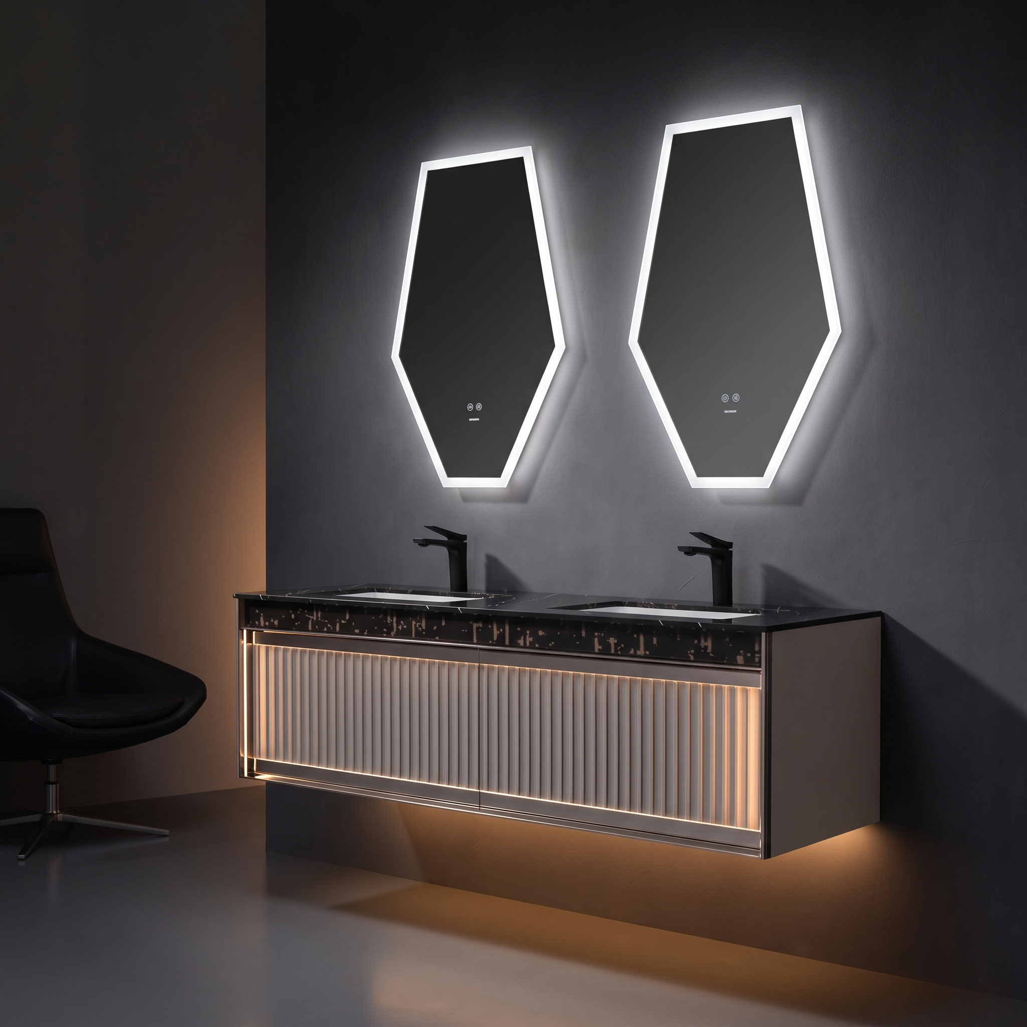 Bathroom cabinet; mirror，