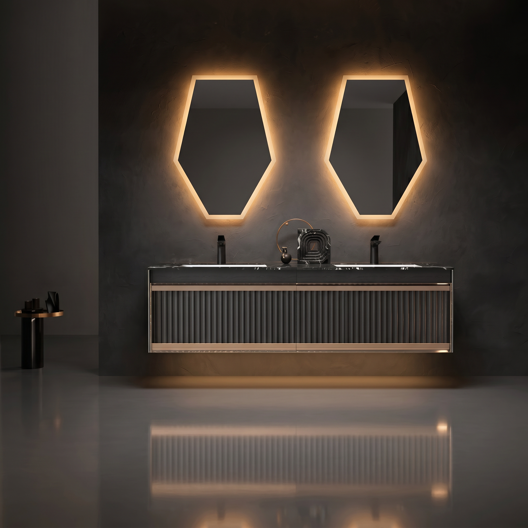 Bathroom cabinet; mirror，