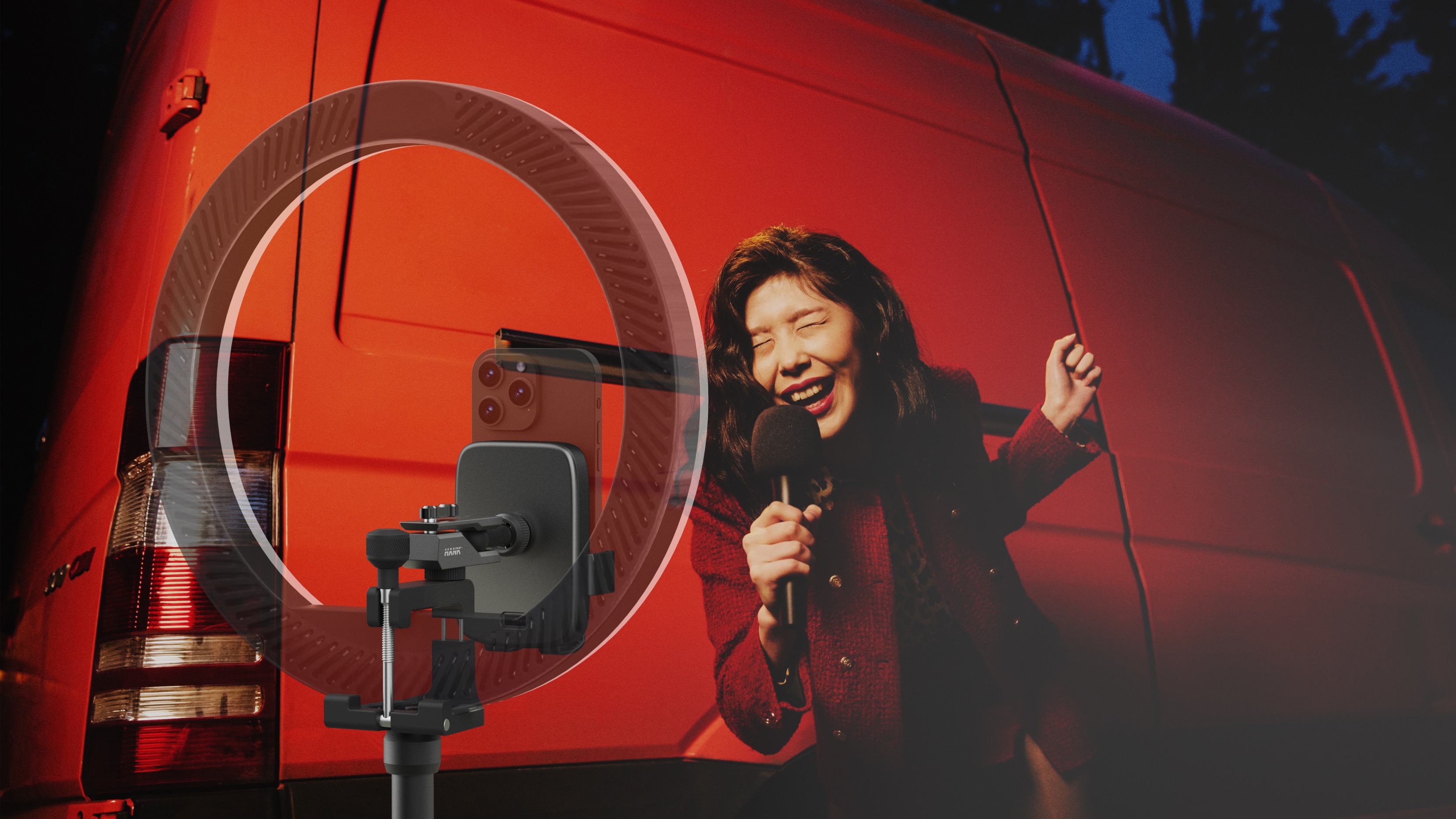 Live broadcast equipment，conceptual design，Simplicity，fill-in light，